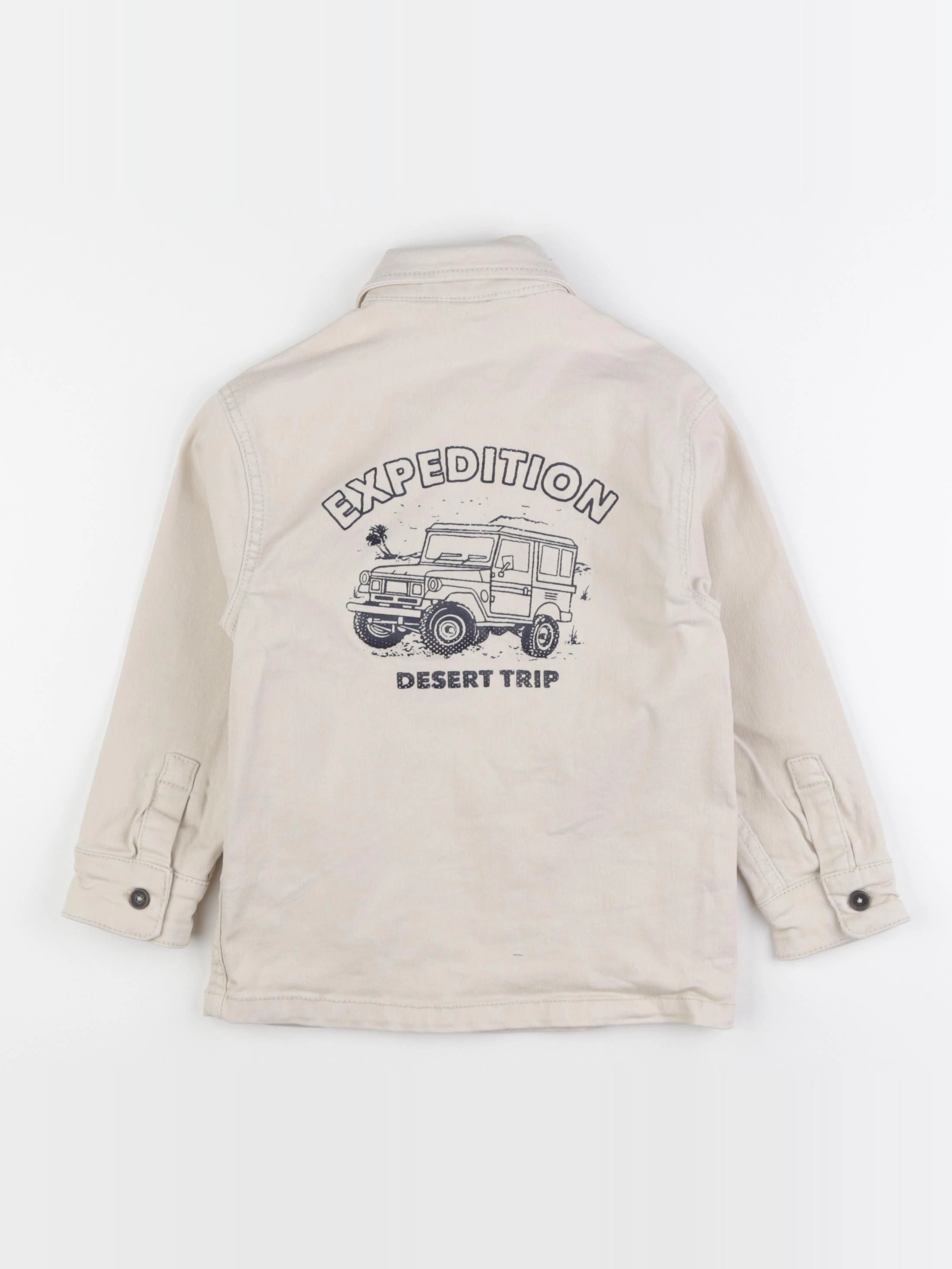 Vertbaudet - veste imprimé au dos beige - 5 ans