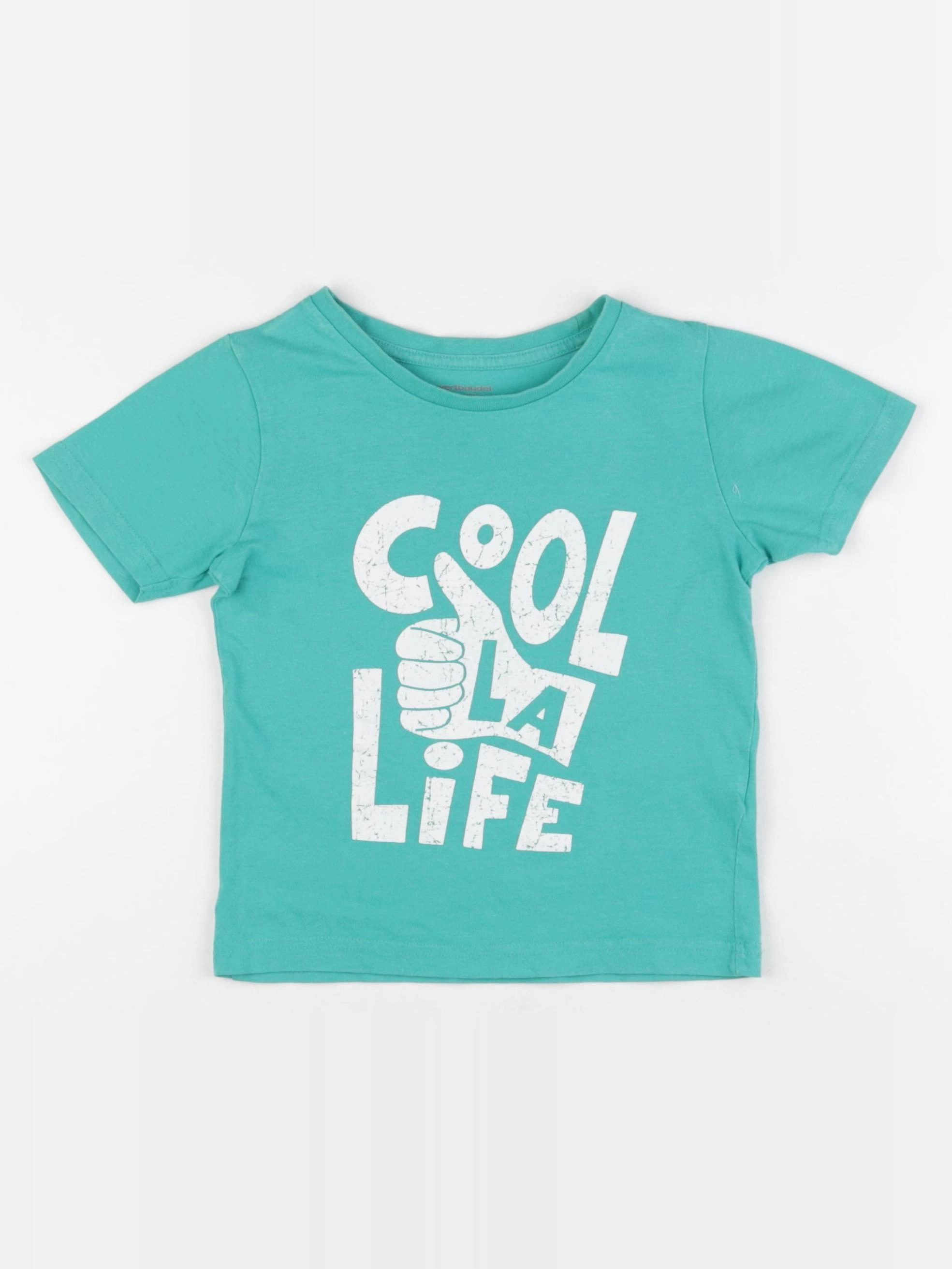 Vertbaudet - tee-shirt vert - 4 ans