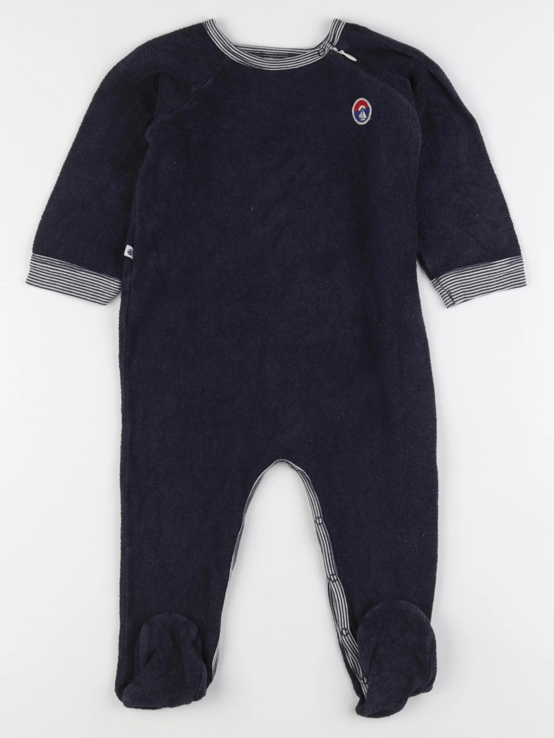 Petit Bateau - pyjama coton noir - 24 mois