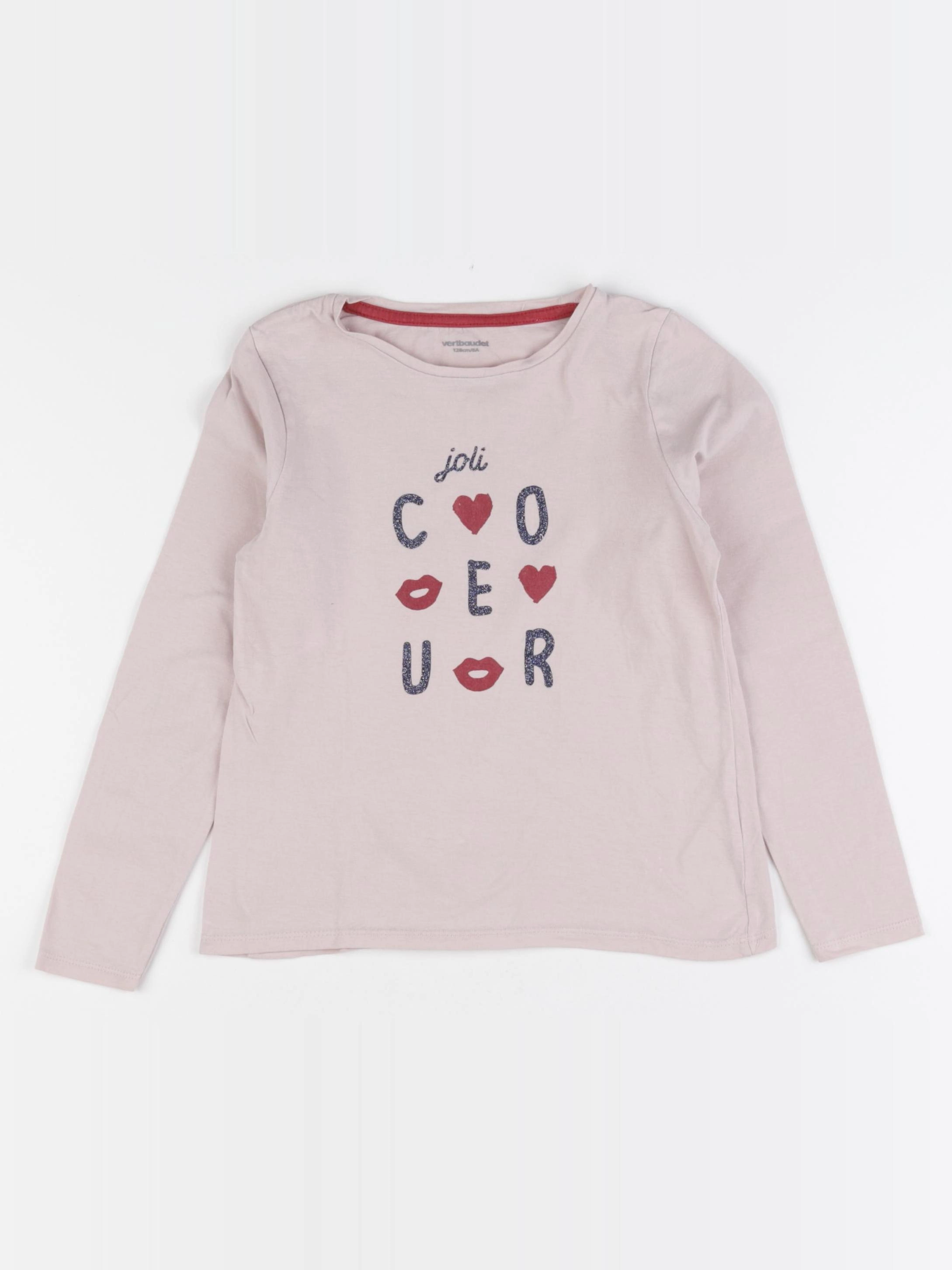 Vertbaudet - tee-shirt rose - 8 ans