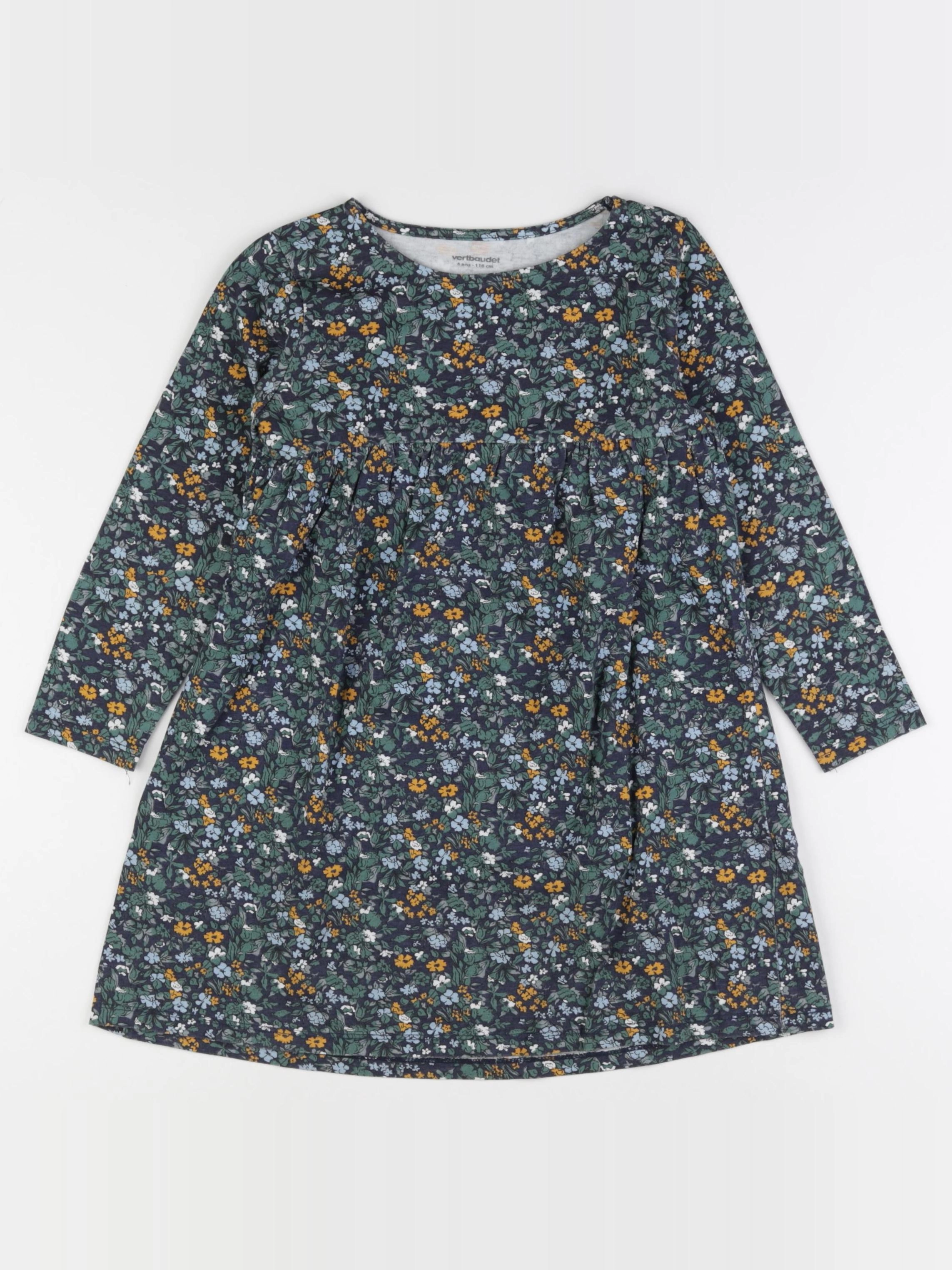 Vertbaudet - robe vert - 6 ans