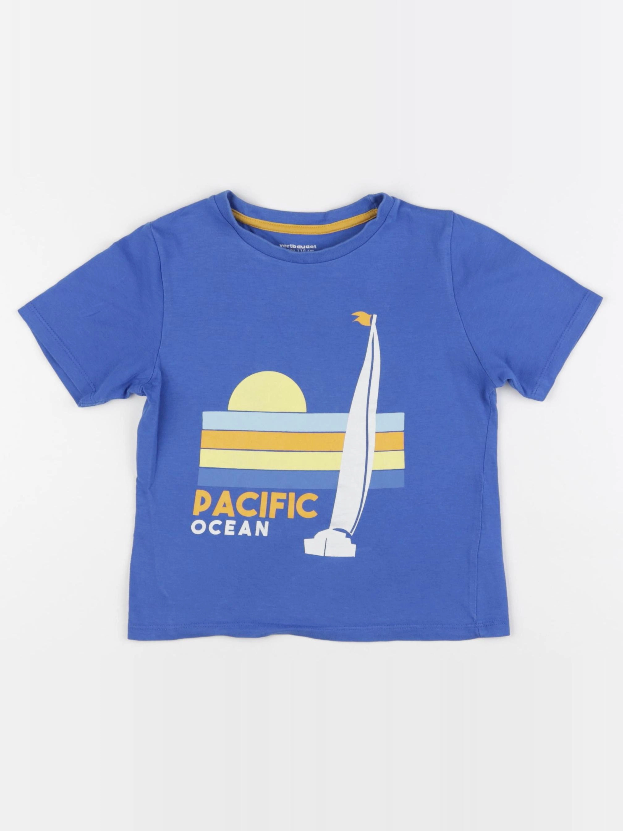 Vertbaudet - tee-shirt bleu - 5 ans