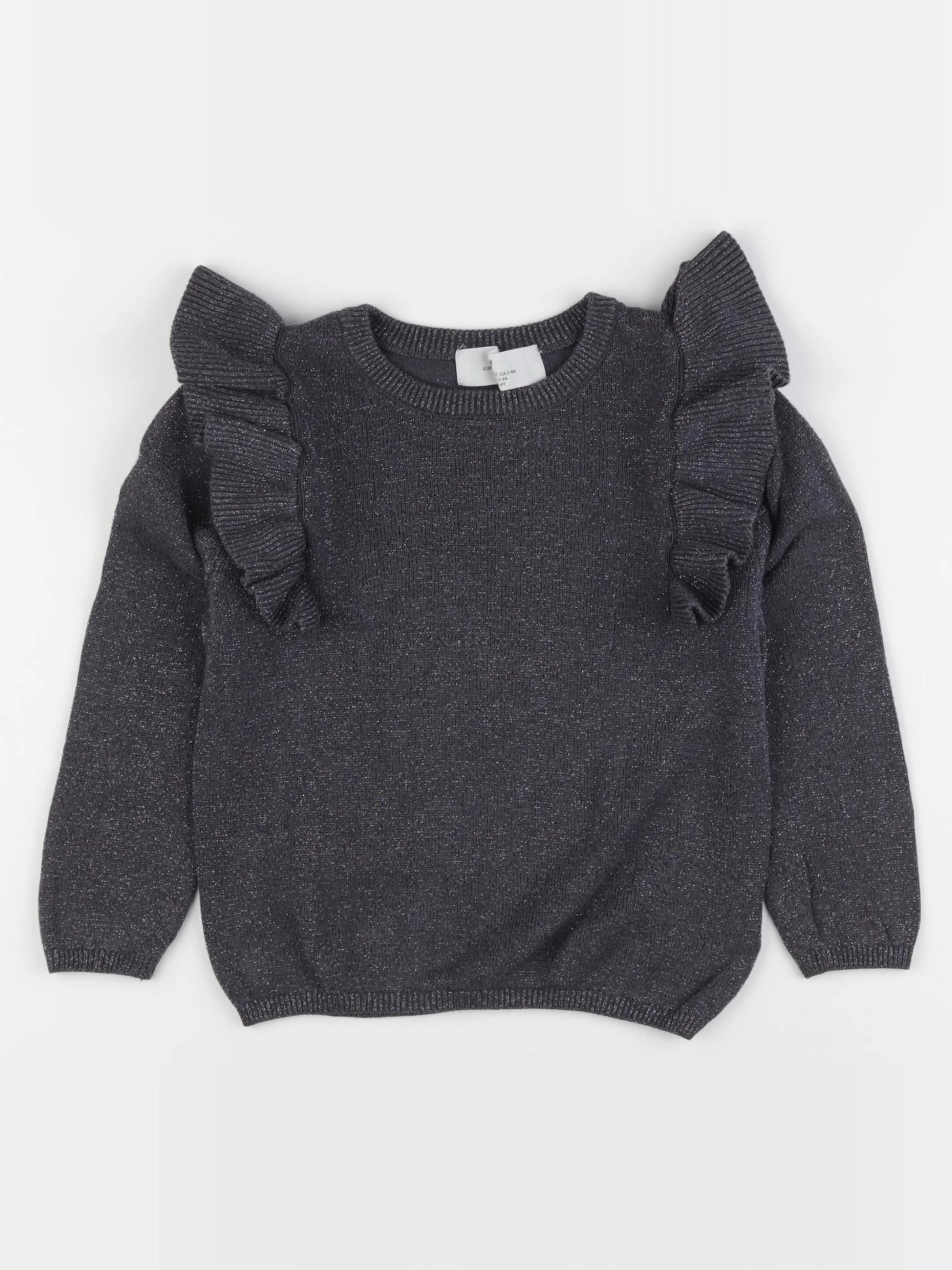 H&M - pull argent, gris - 2/4 ans
