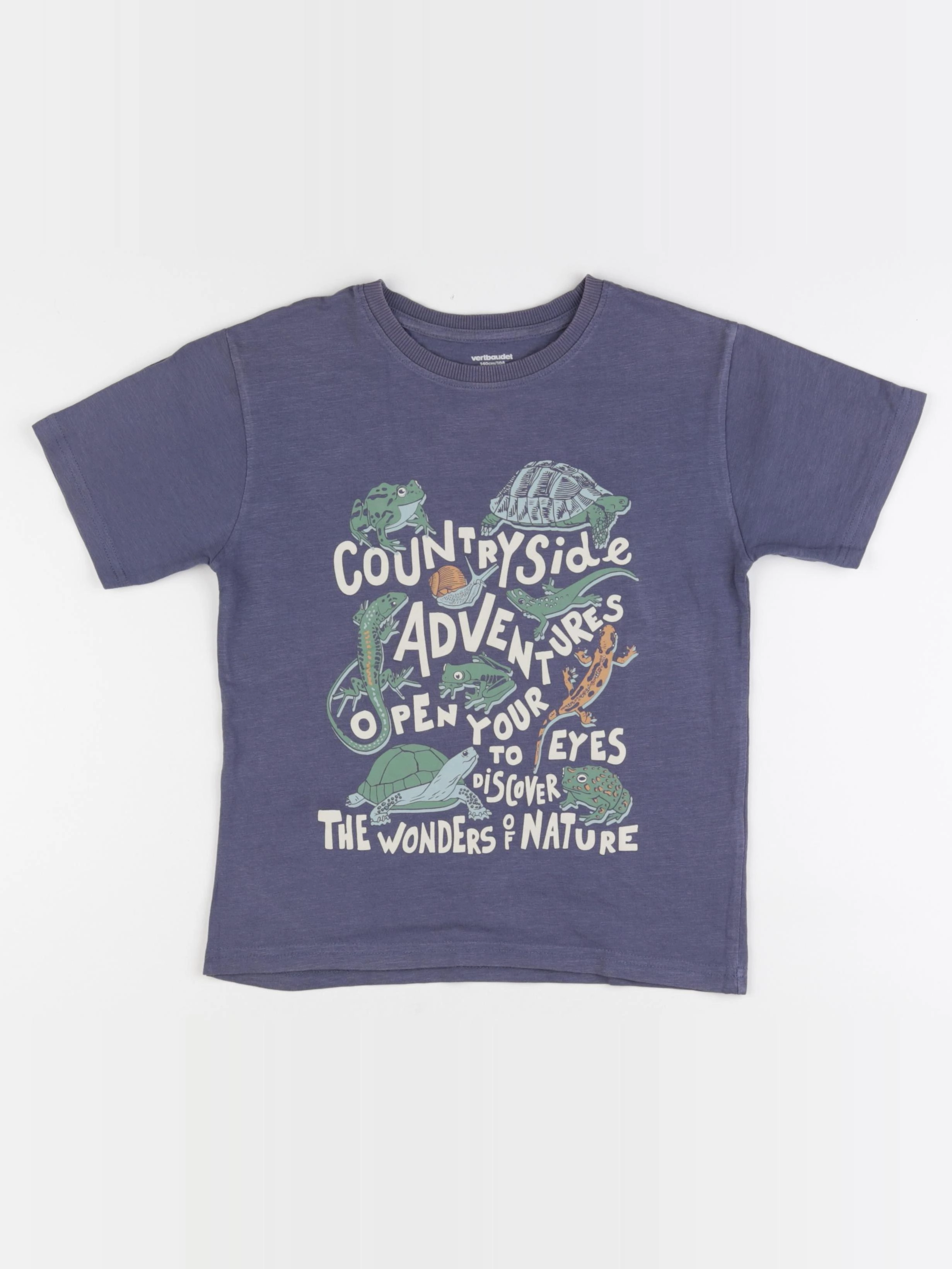 Vertbaudet - tee-shirt bleu - 10 ans