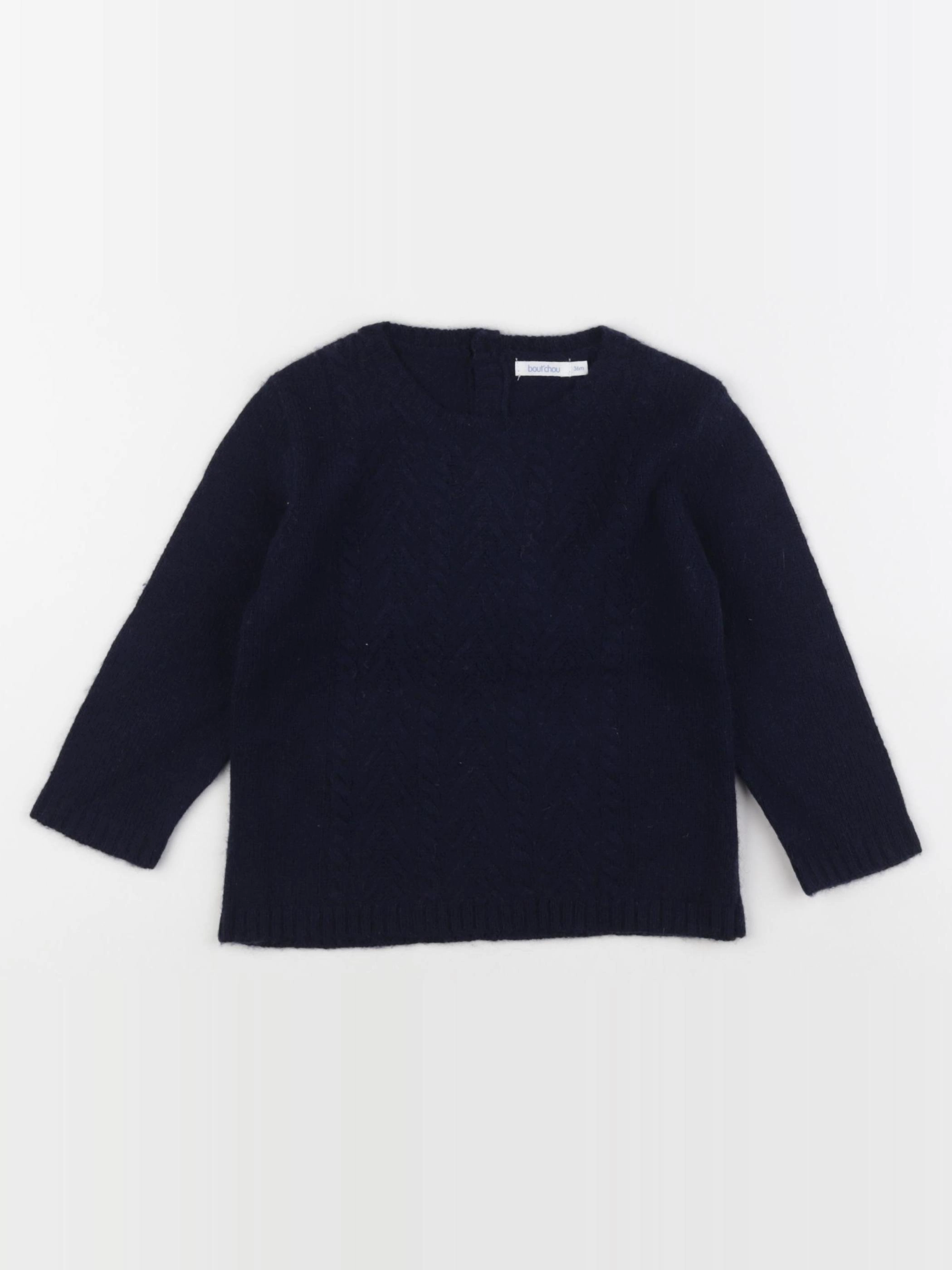 Boutchou - pull bleu - 36 mois