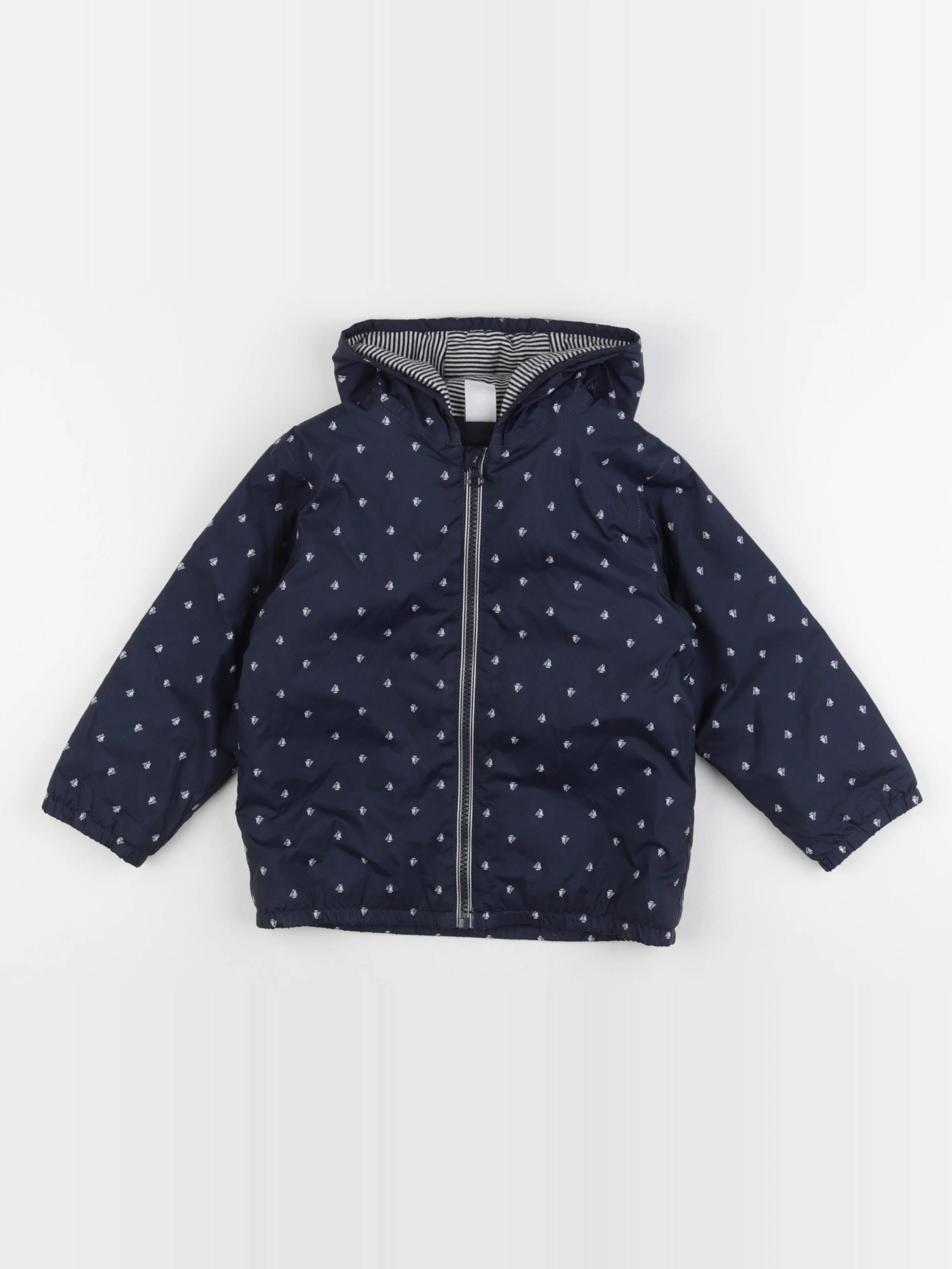 Petit Bateau - imperméable bleu - 36 mois