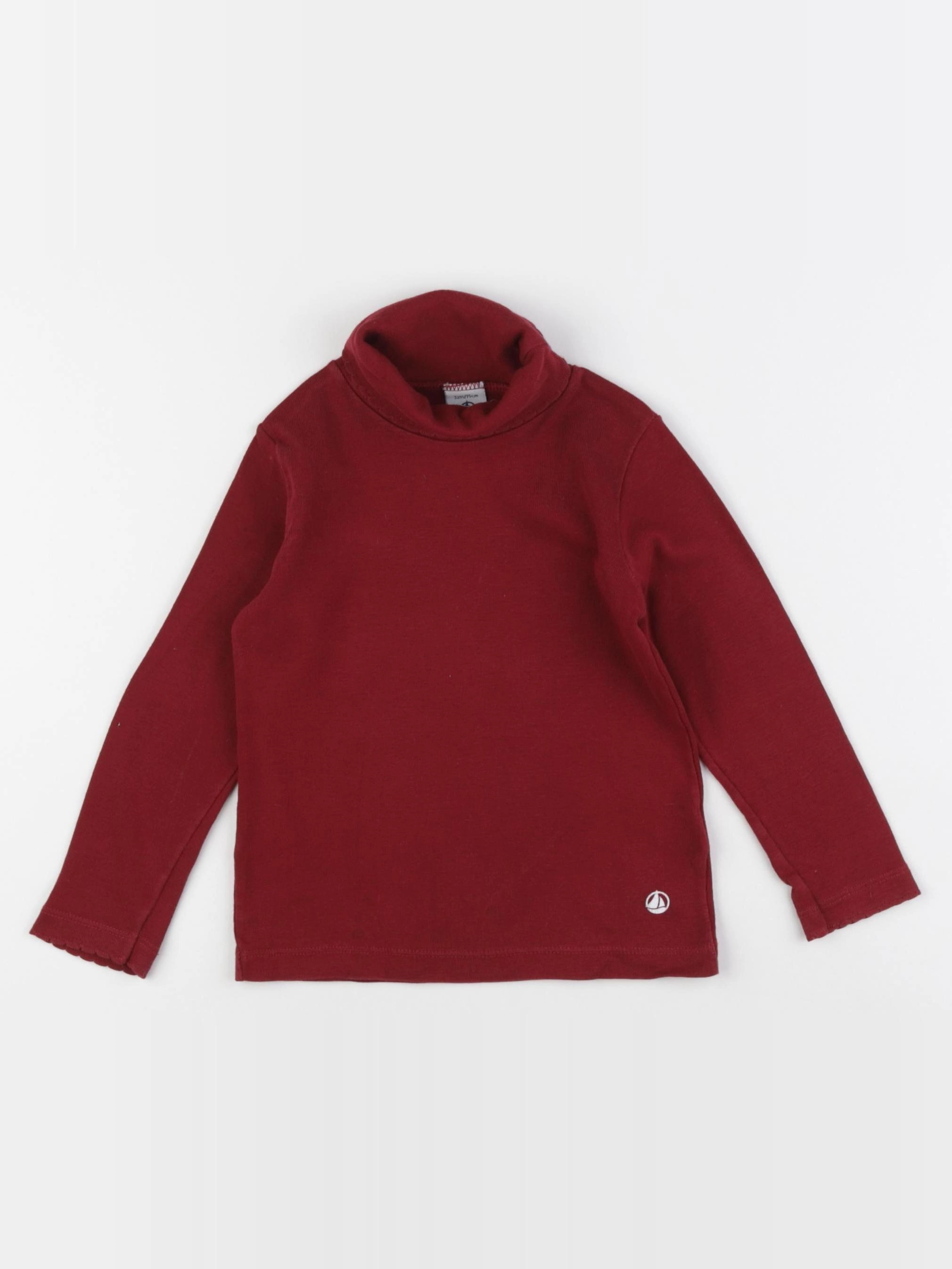 Petit Bateau - sous-pull rouge - 3 ans