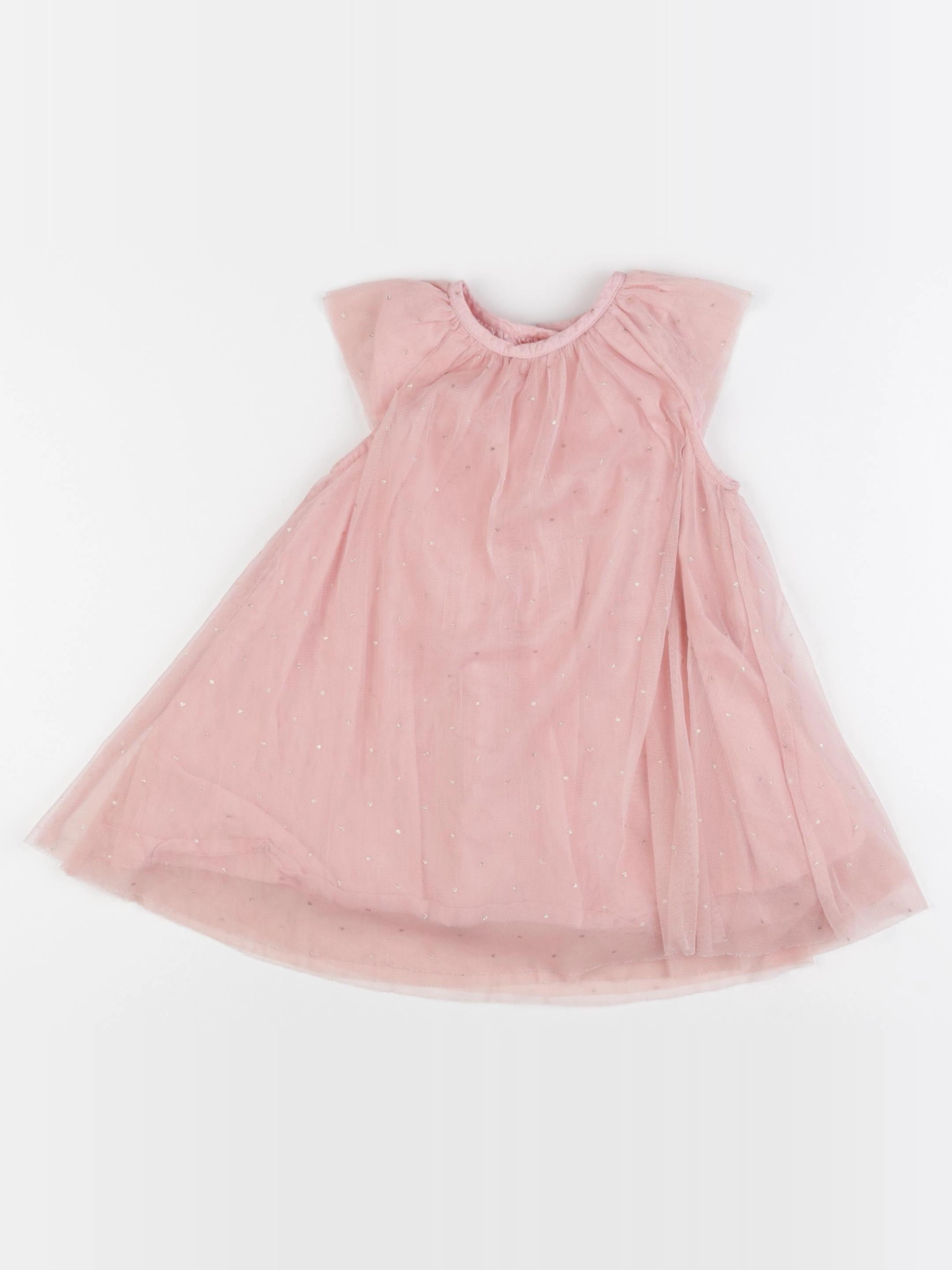 Cadet Rousselle - robe rose, or - 18 mois