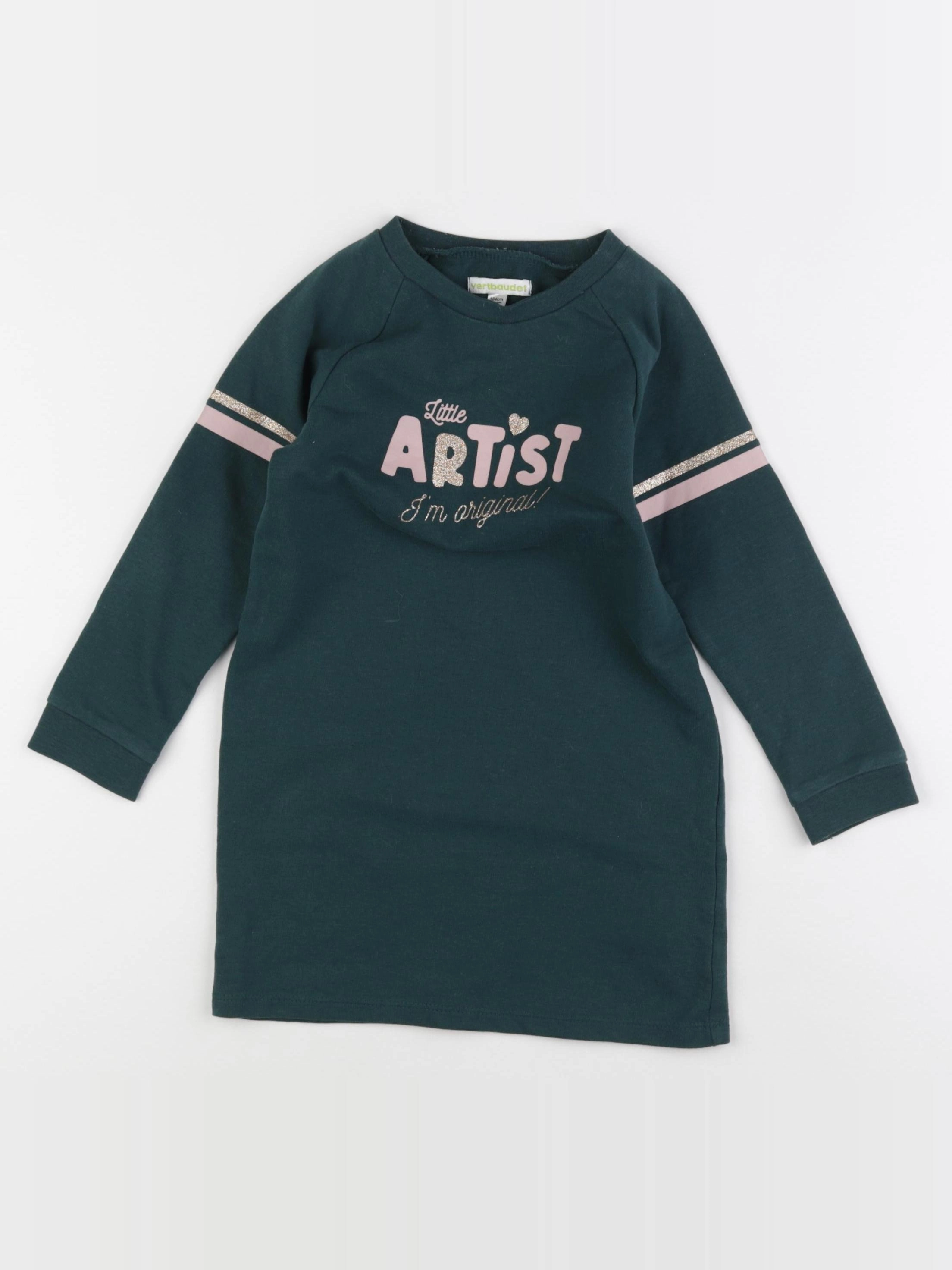 Vertbaudet - robe vert - 4 ans