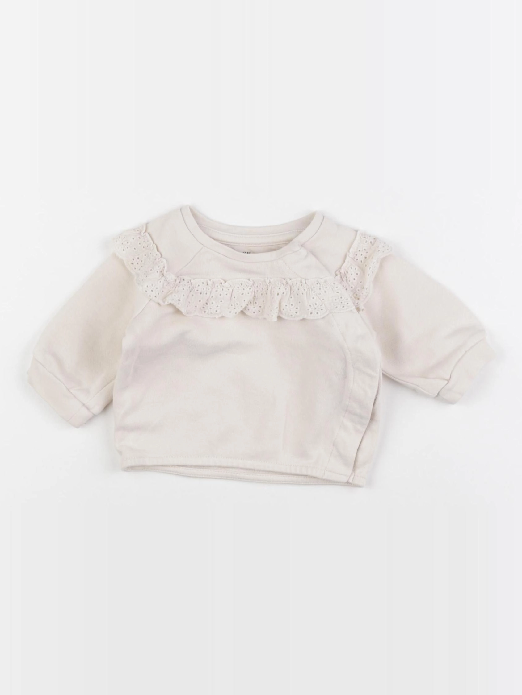 H&M - sweat blanc - 1/2 mois