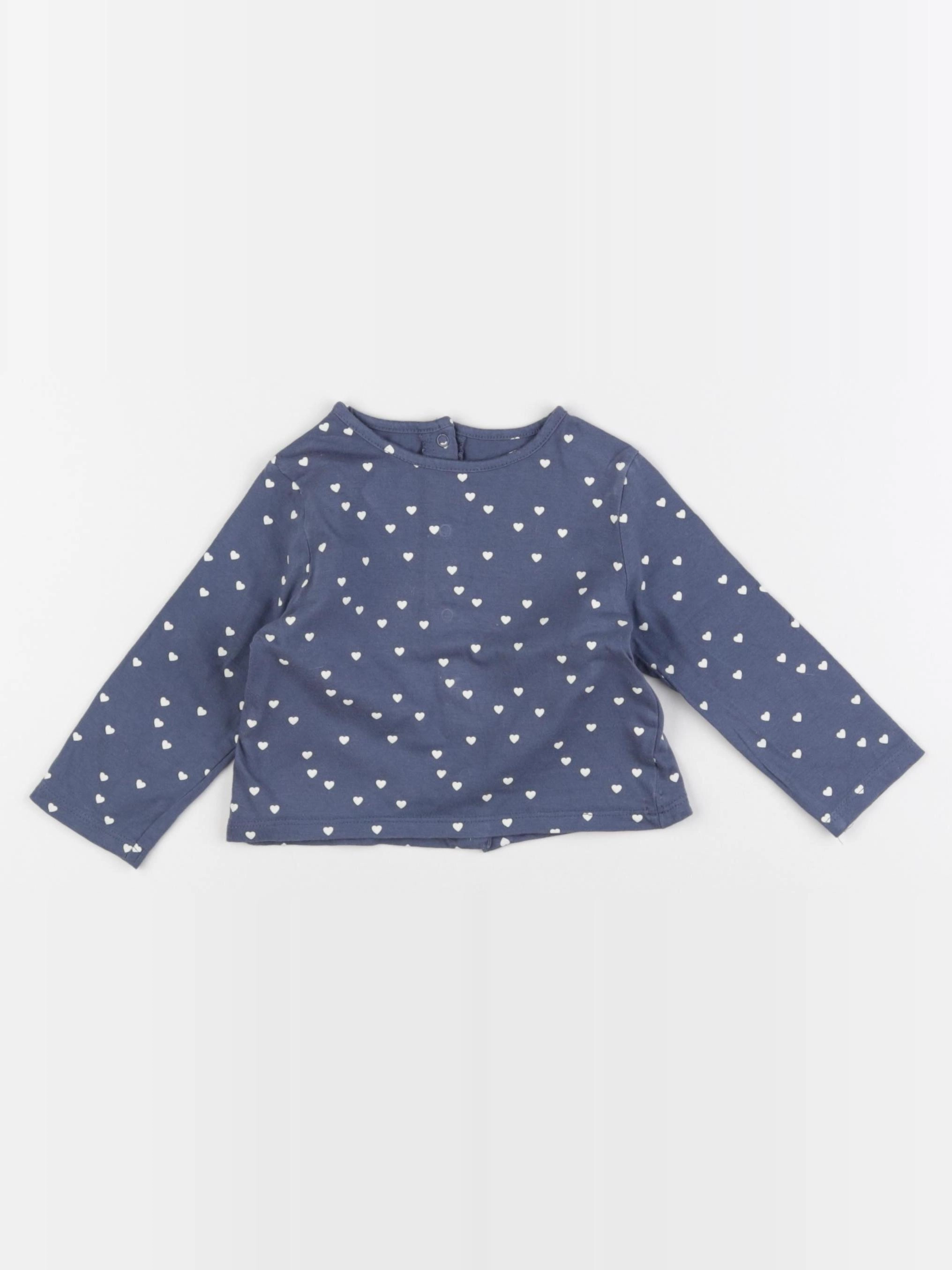 Vertbaudet - tee-shirt bleu - 9 mois