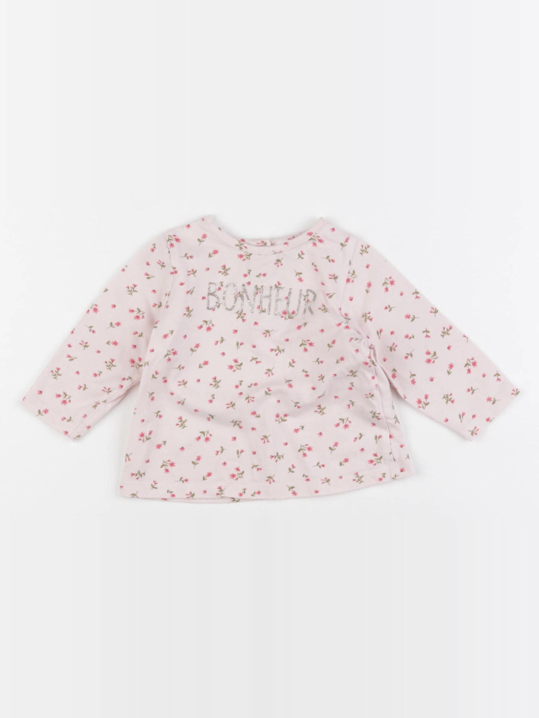 Tape à l'oeil - tee-shirt rose - 6 mois