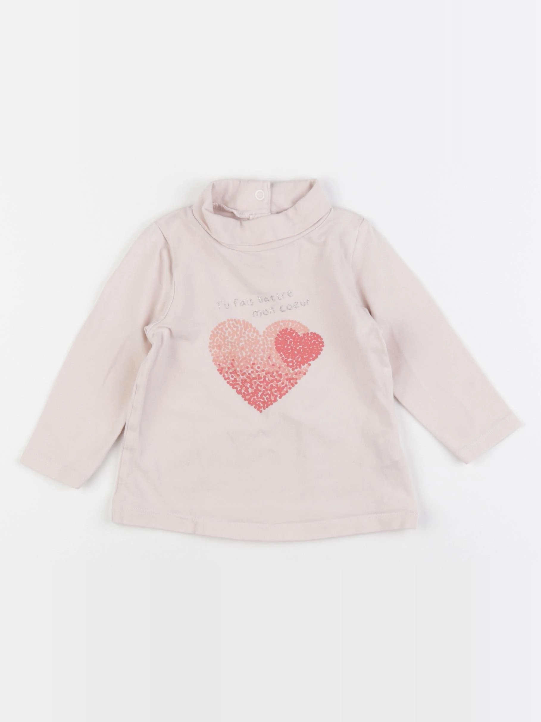 Tape à l'oeil - sous-pull rose - 9 mois