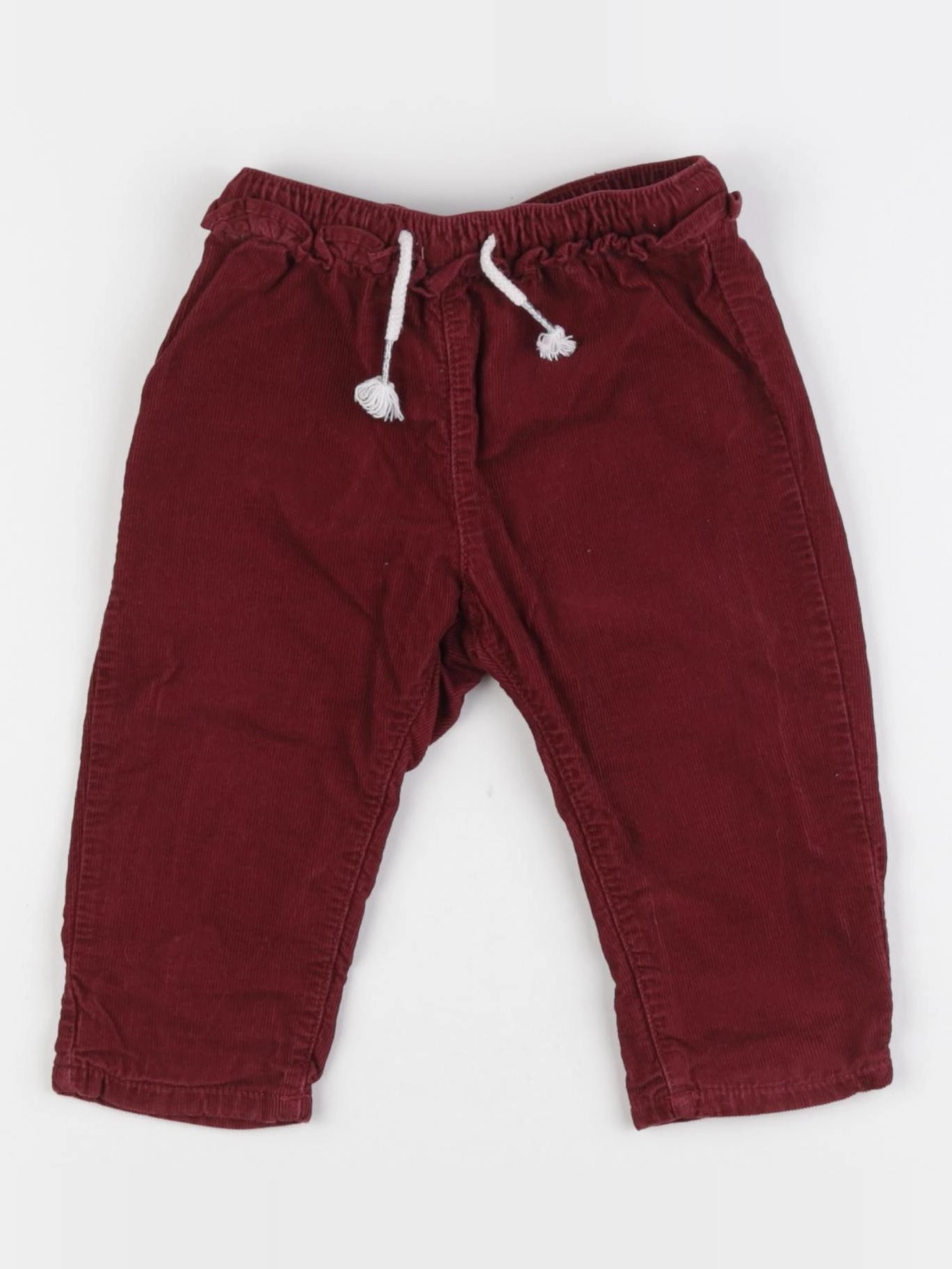 H&M - pantalon rouge - 4/6 mois