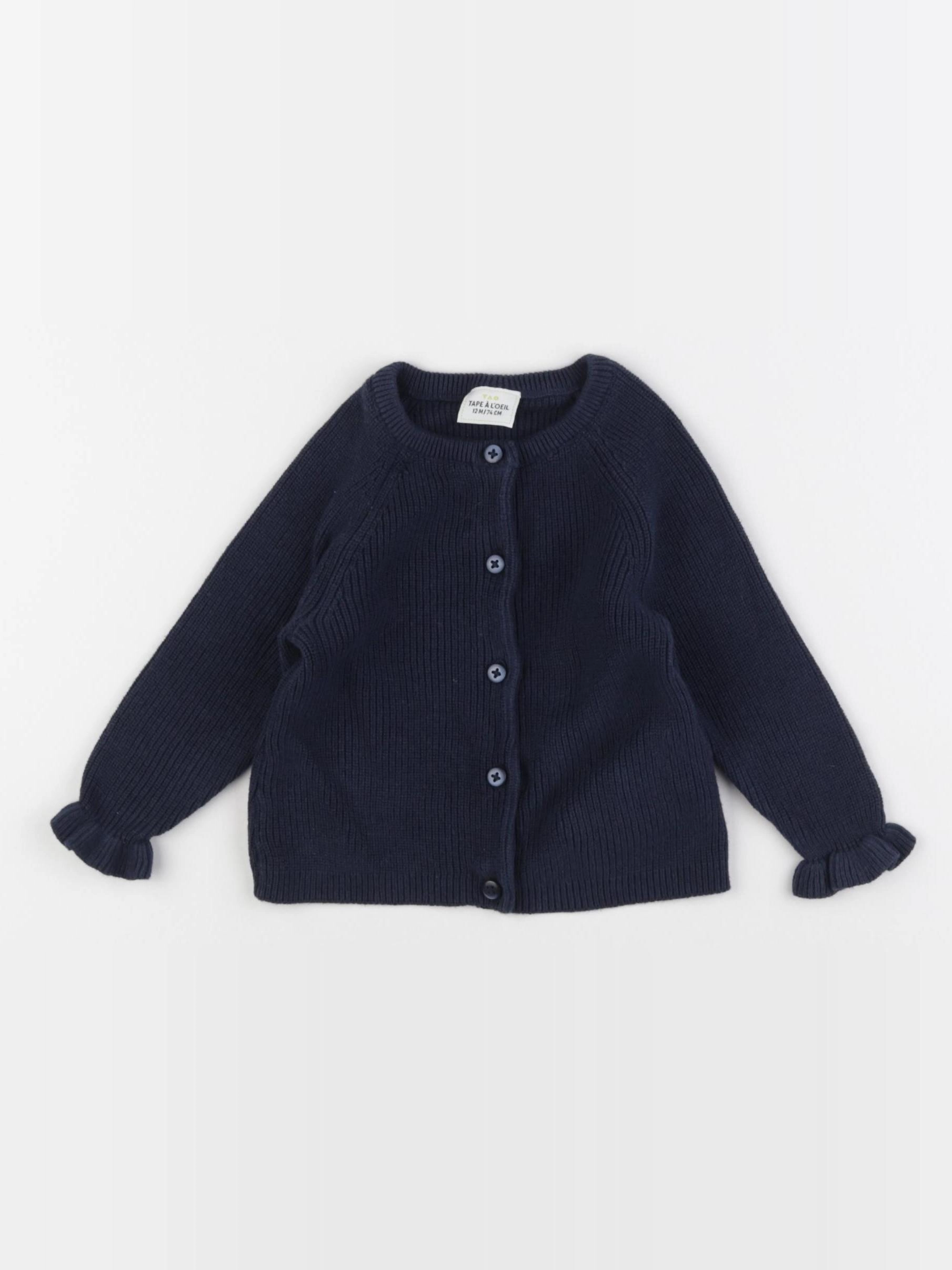 Tape à l'oeil - gilet bleu - 12 mois