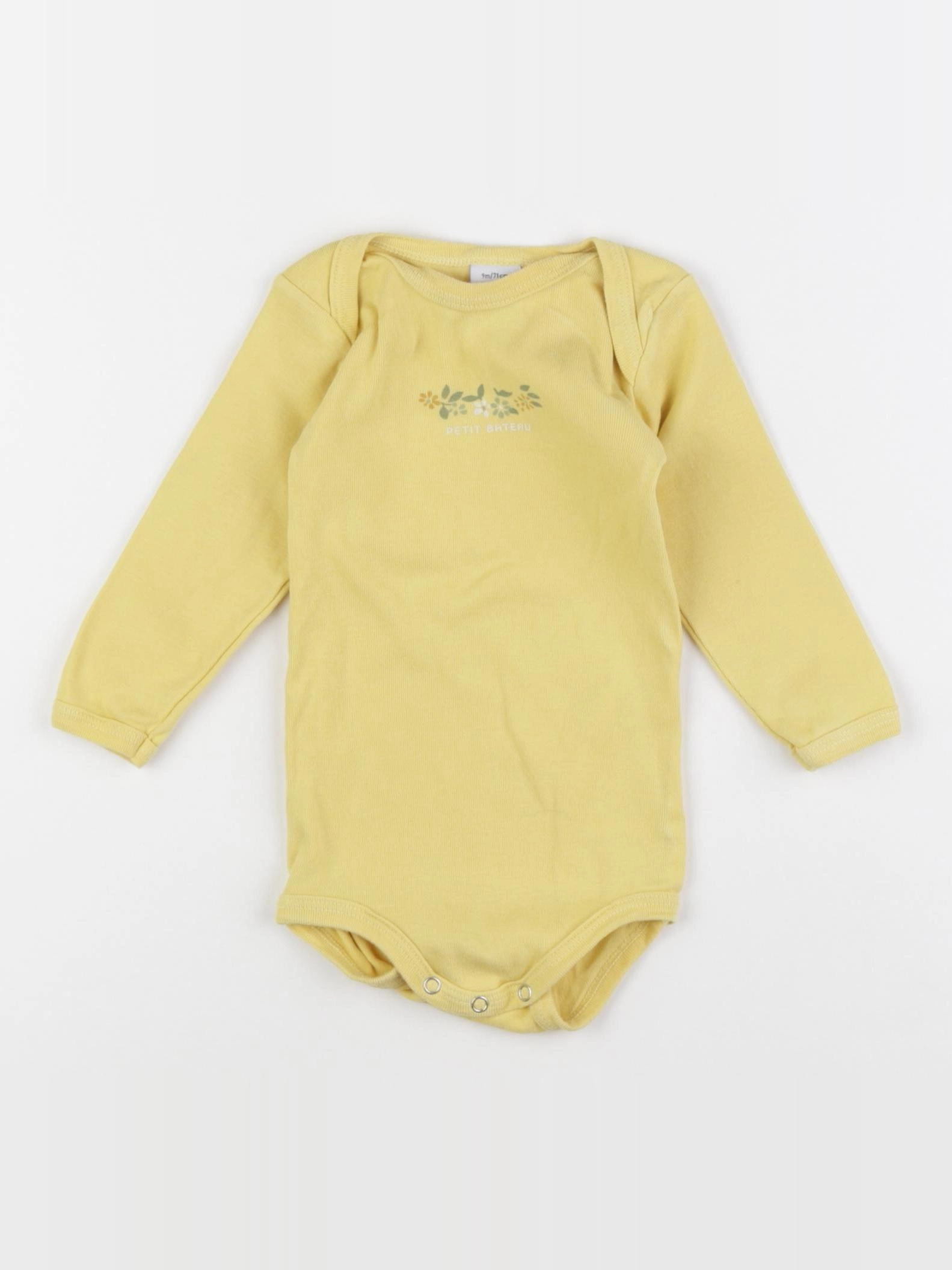 Petit Bateau - body jaune - 9 mois