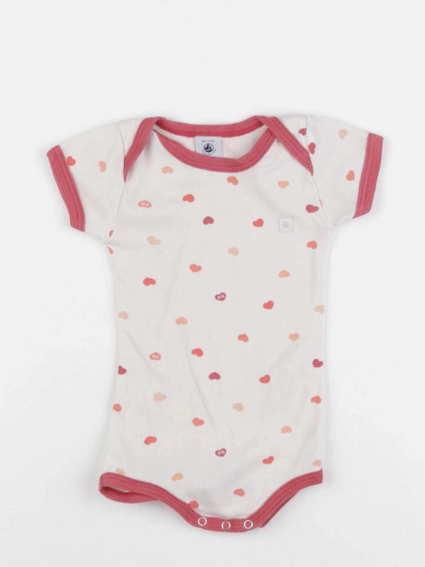 Petit Bateau - body blanc - 9 mois