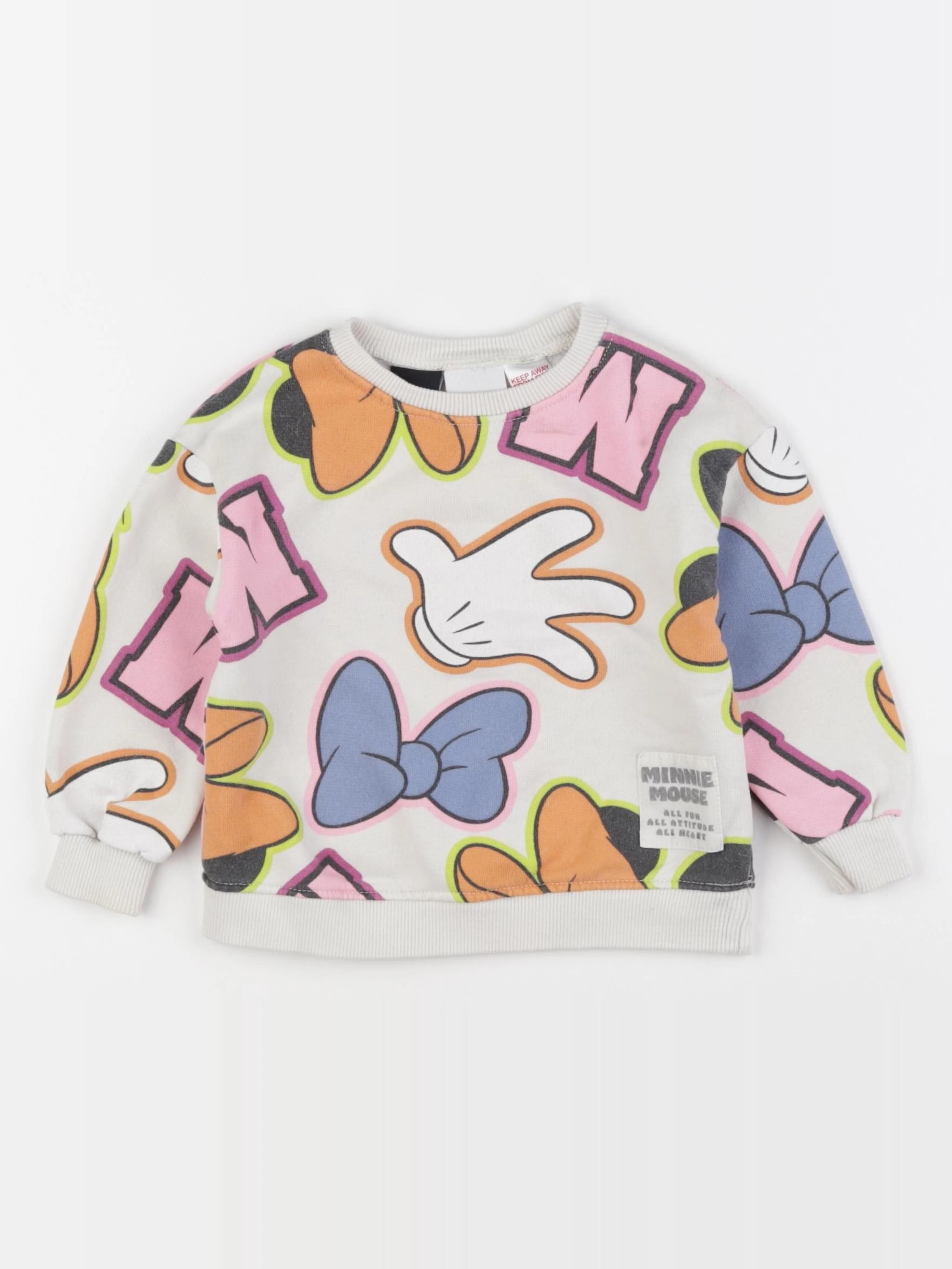 Zara - sweat multicolore - 9/12 mois