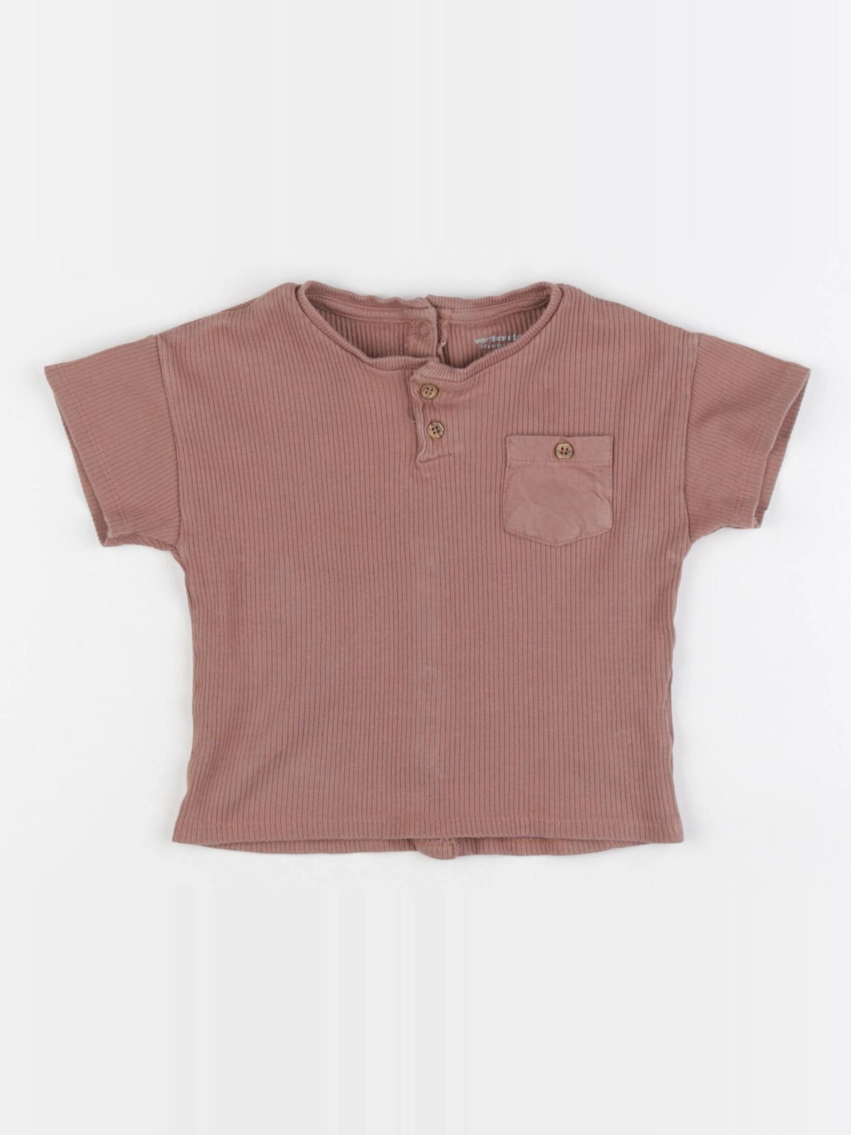 Vertbaudet - tee-shirt marron - 18 mois