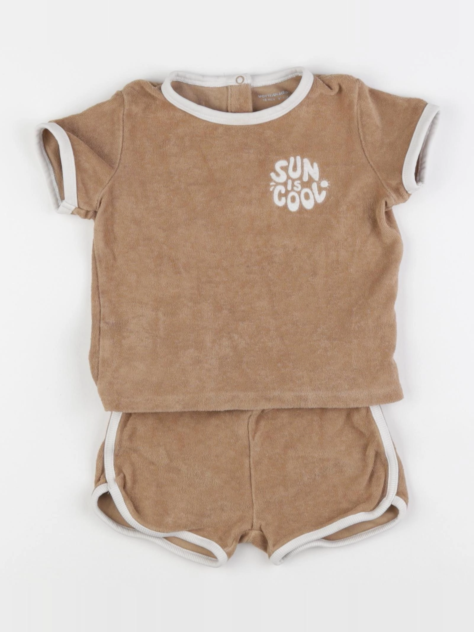 Vertbaudet - ensemble marron - 12/18 mois