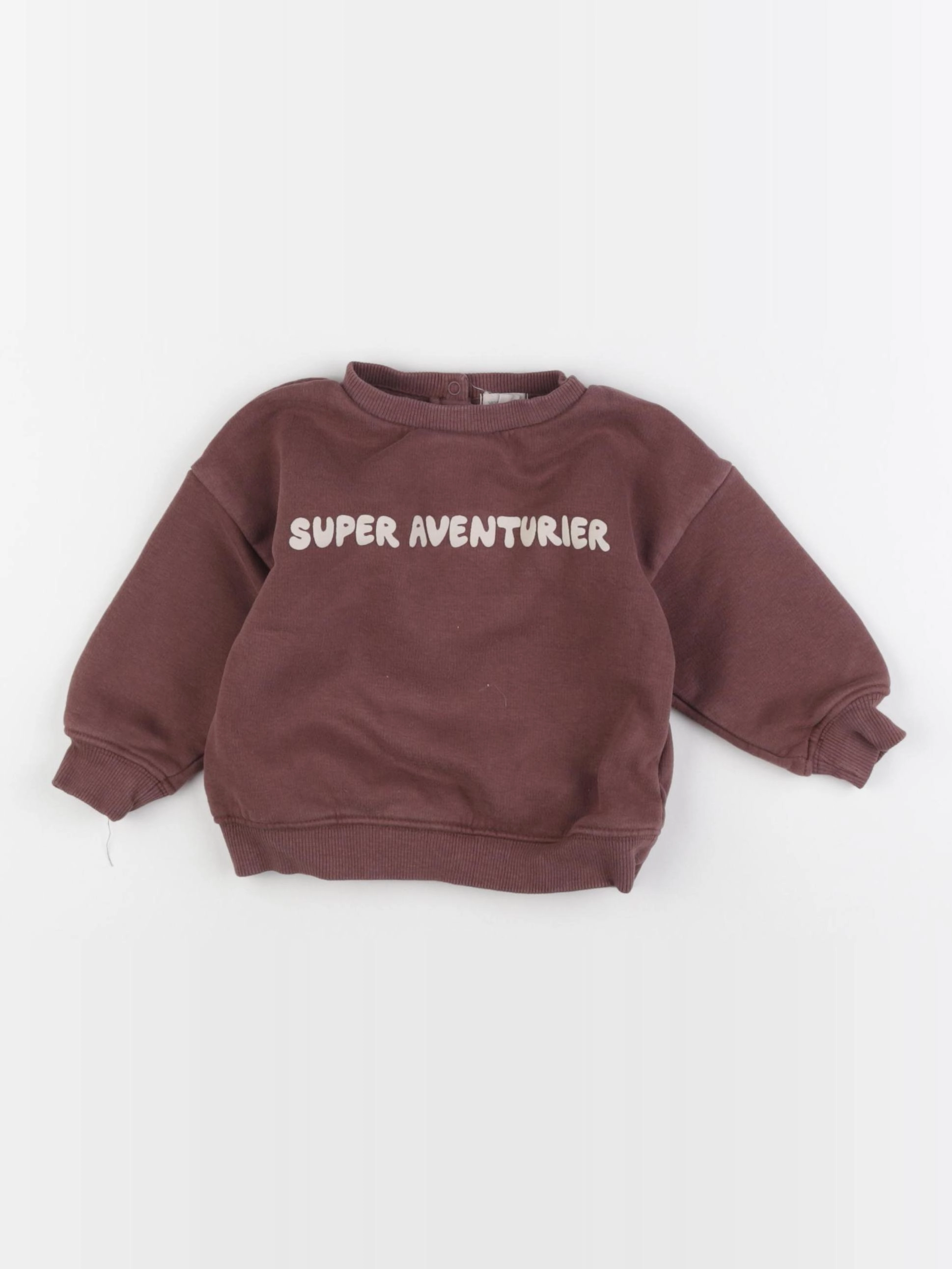 Vertbaudet - sweat marron - 12 mois