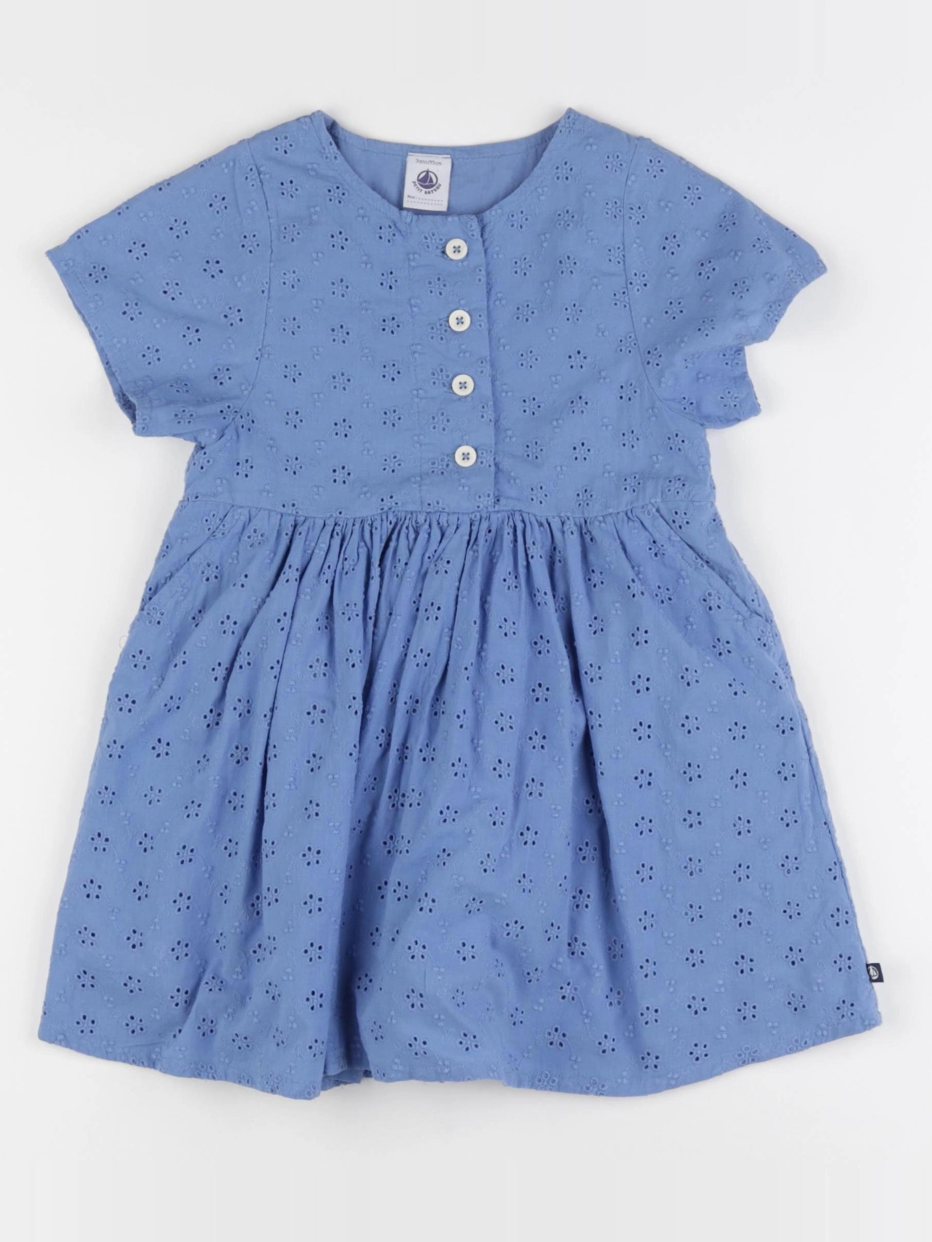 Petit Bateau - robe bleu - 3 ans