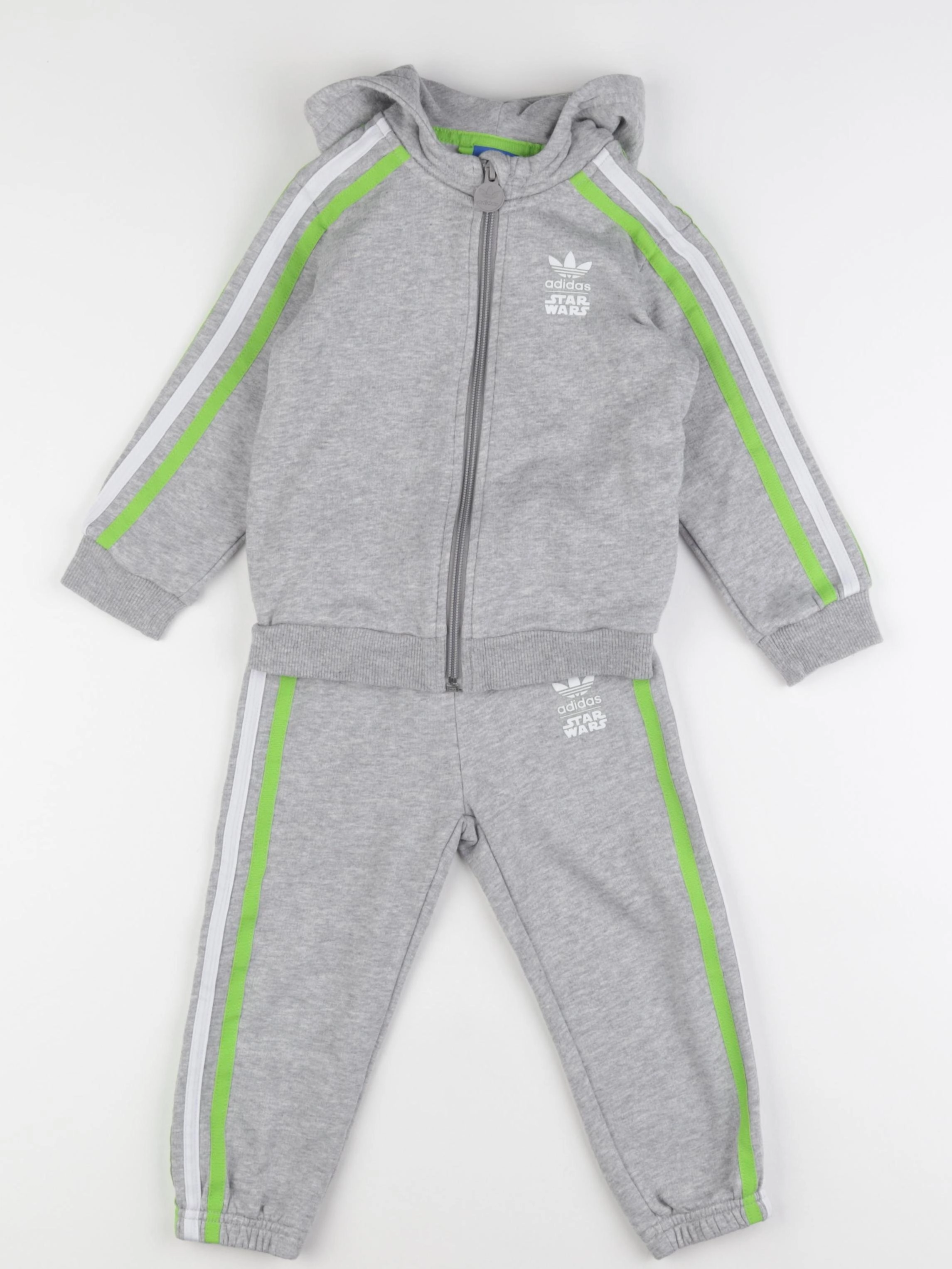 Adidas - ensemble imprimé au dos gris - 18/24 mois