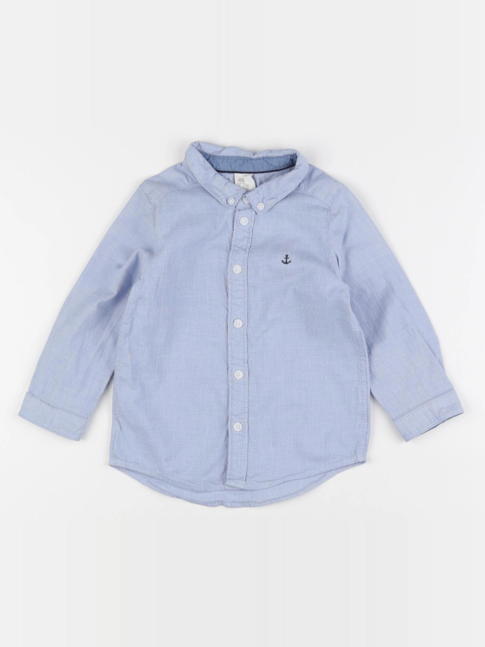 H&M - chemise bleu - 12/18 mois