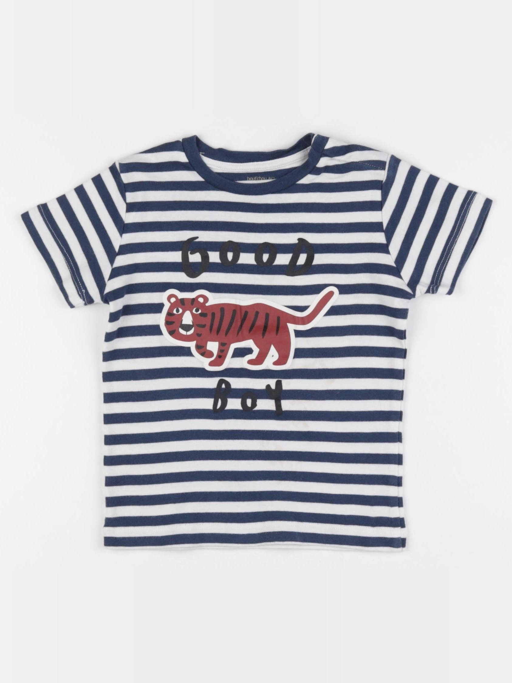 Boutchou - tee-shirt blanc, bleu - 36 mois