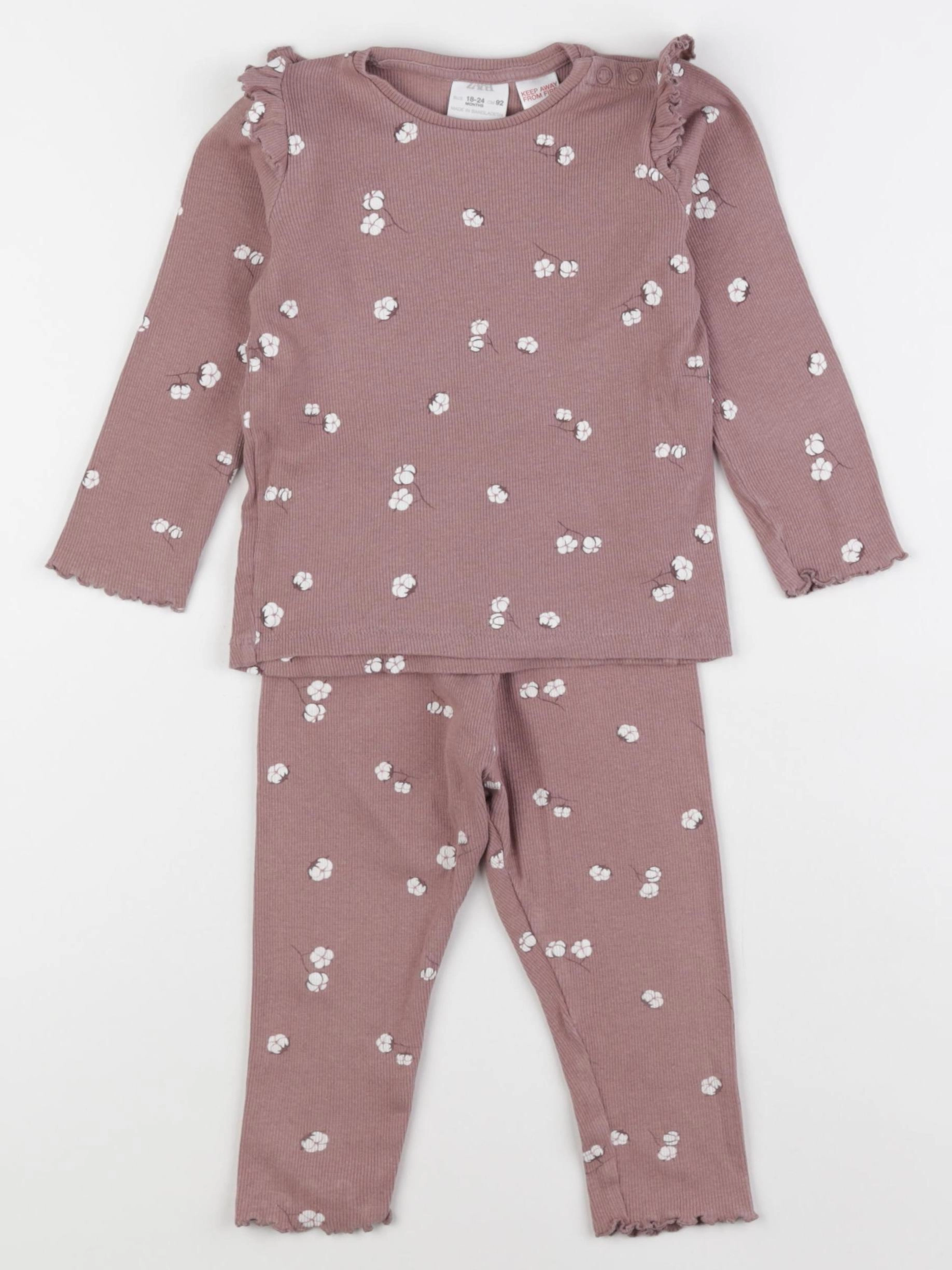 Zara - ensemble rose - 18/24 mois