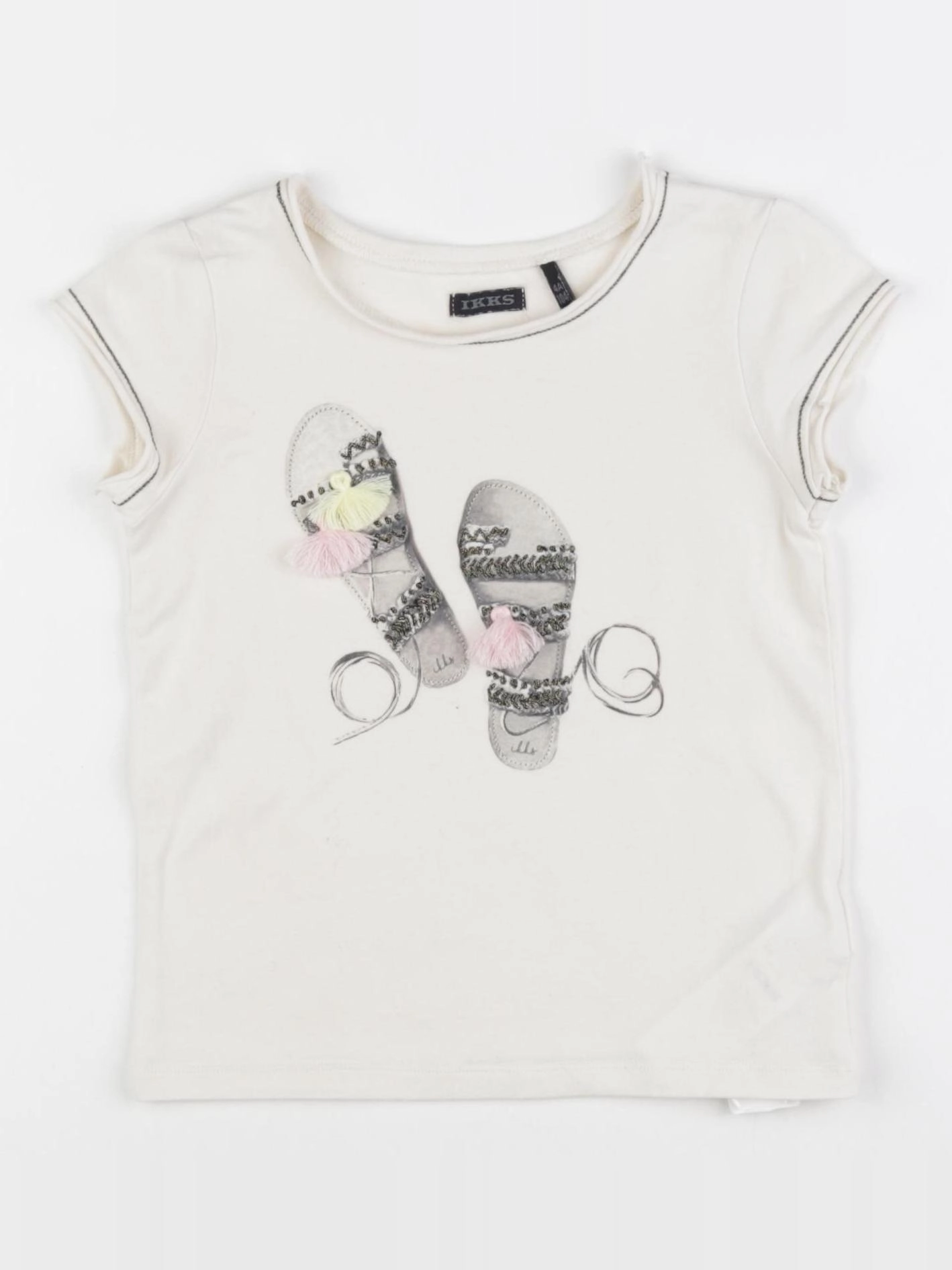 IKKS - tee-shirt beige - 4 ans