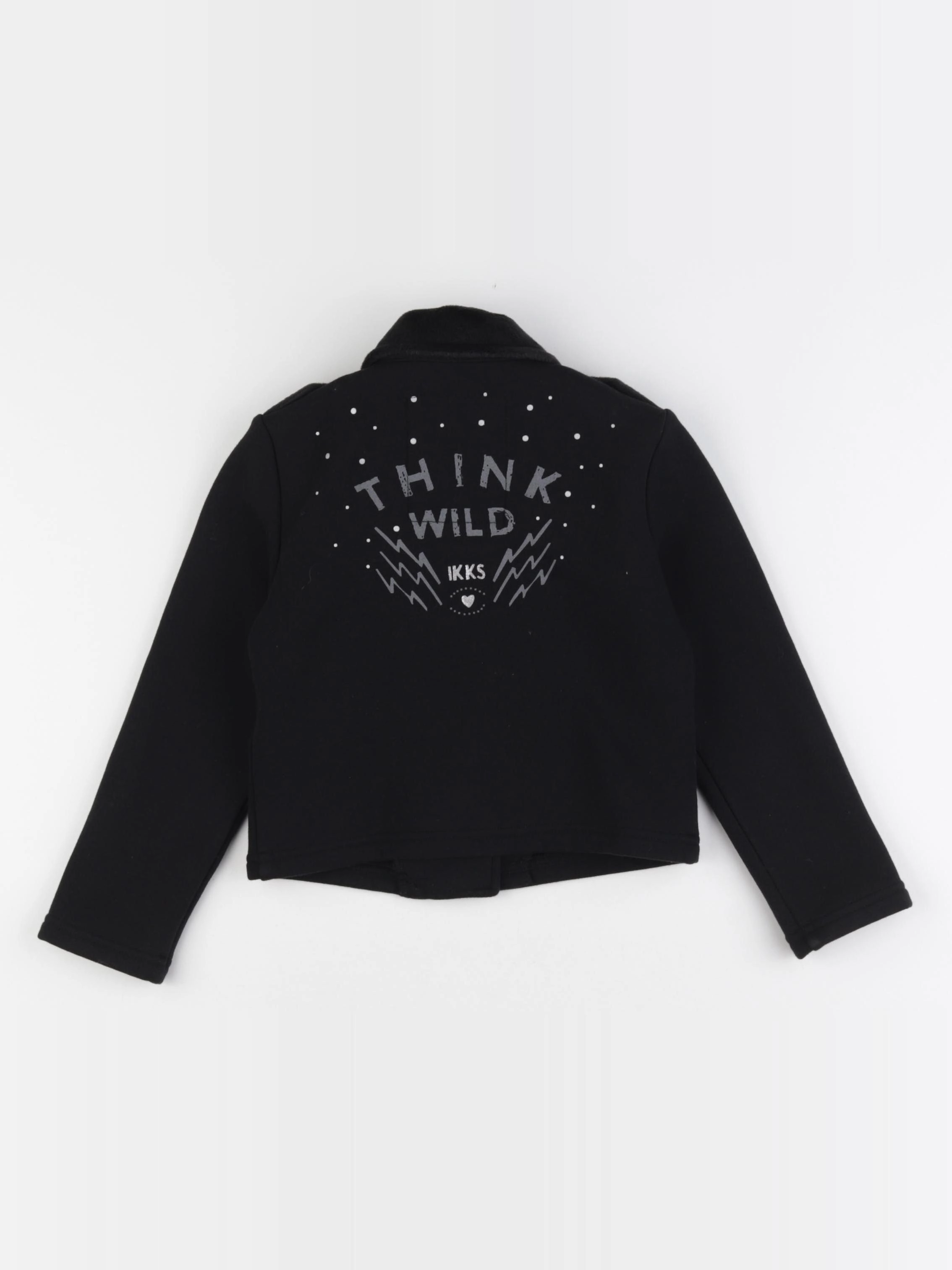 IKKS - veste doublé, imprimé au dos noir - 4 ans