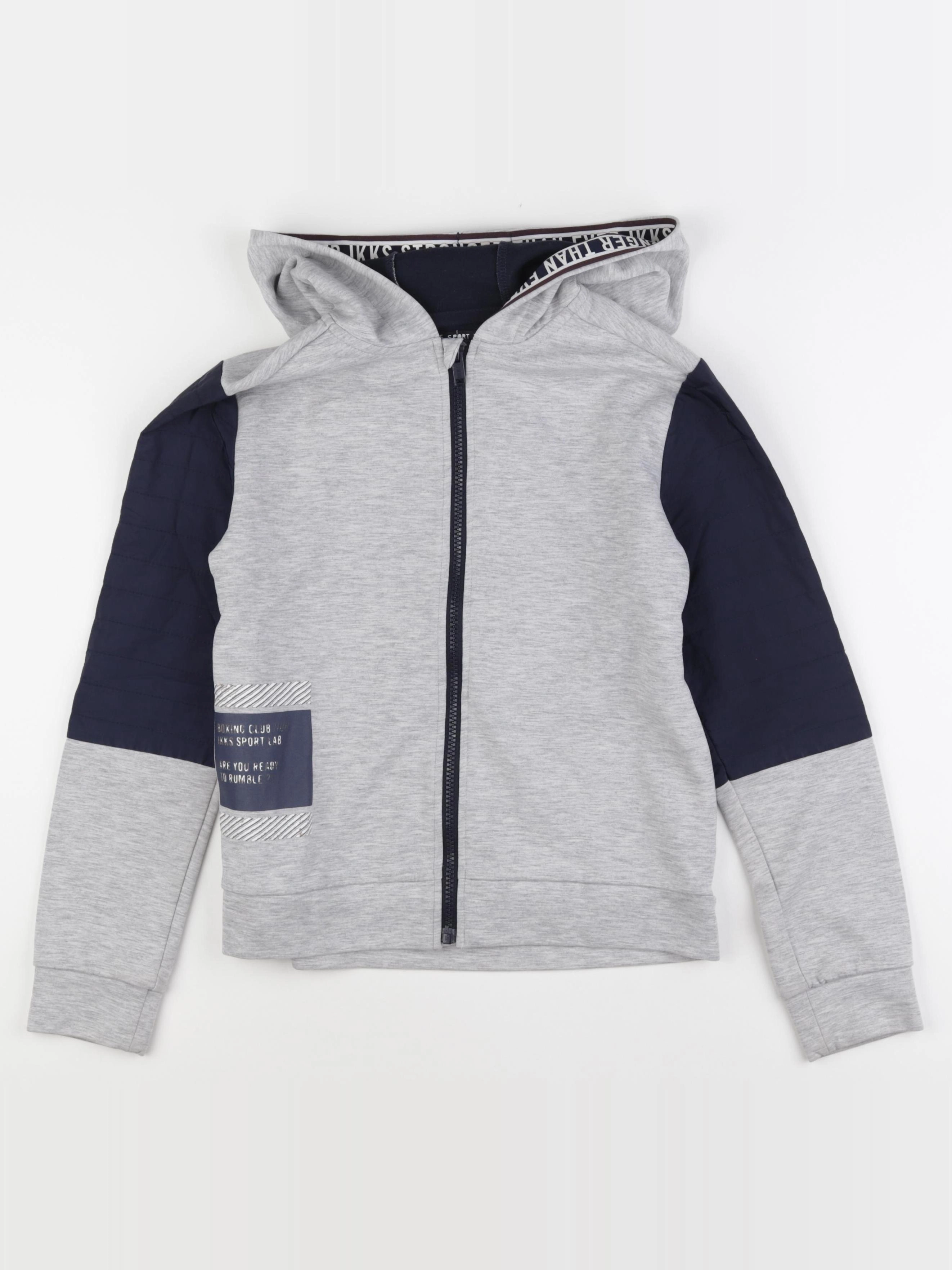 IKKS - sweat bleu, gris - 12 ans