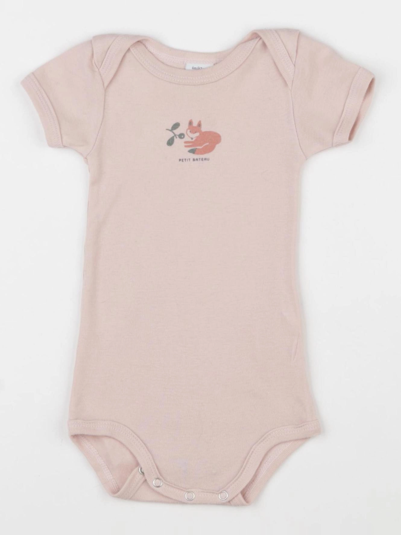 Petit Bateau - body rose - 6 mois