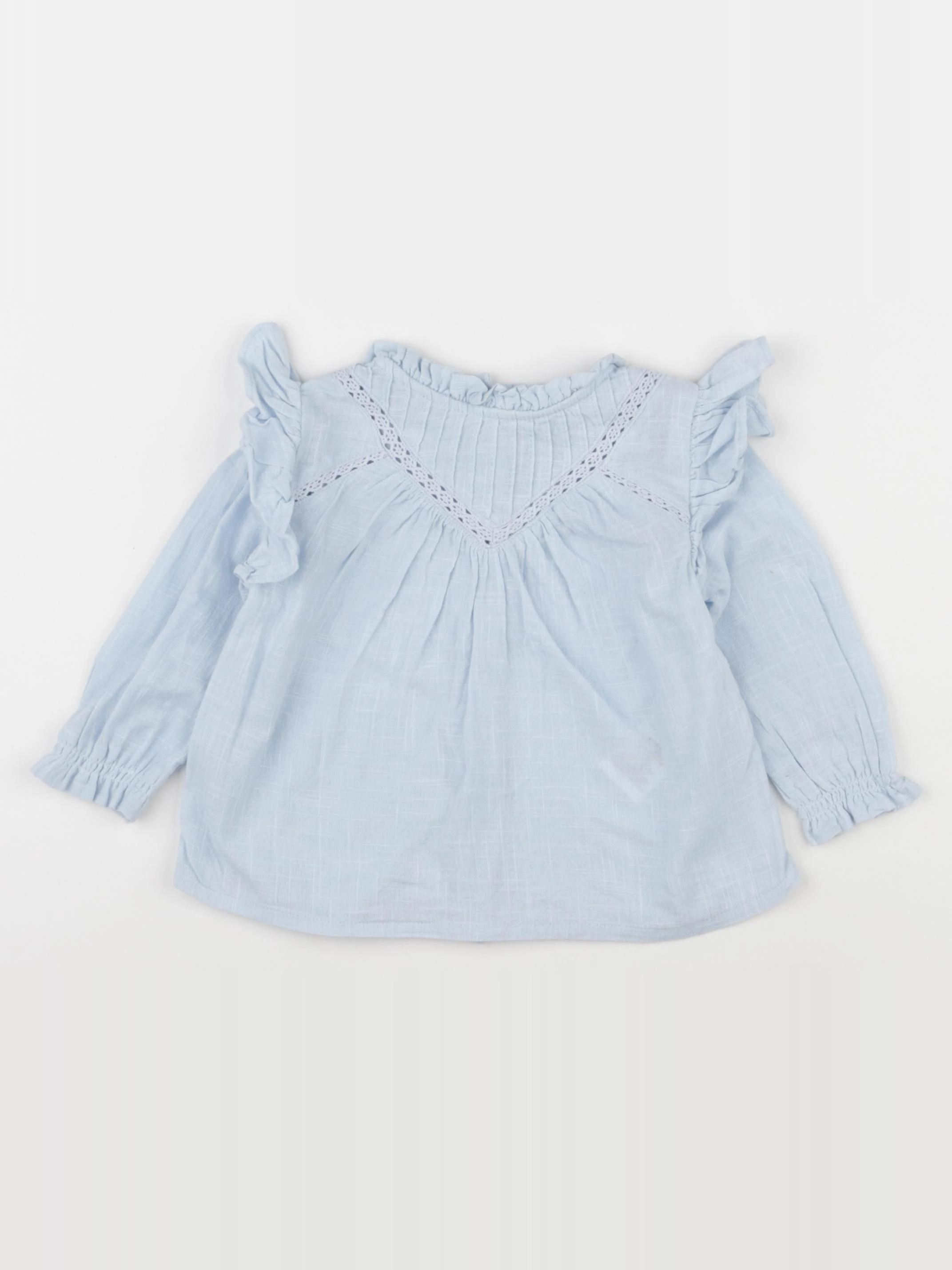 Vertbaudet - blouse bleu - 9 mois