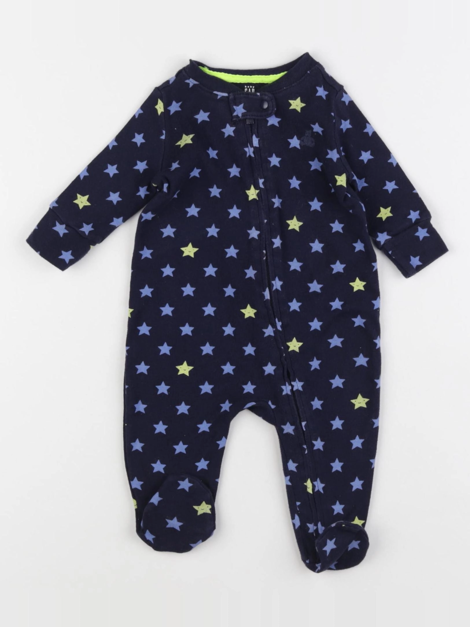 GAP - pyjama coton bleu - 0/3 mois