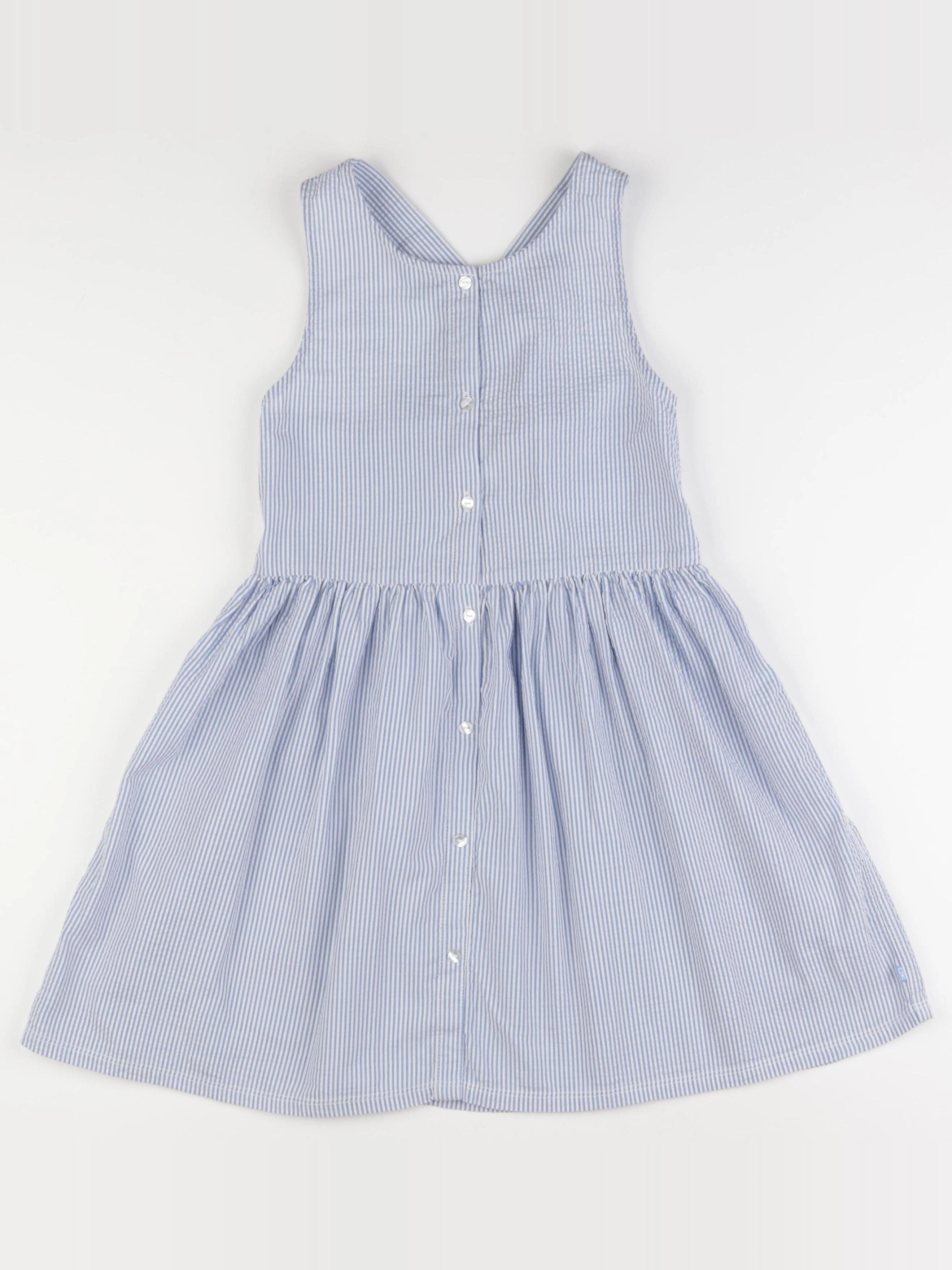Okaidi - robe blanc, bleu - 10 ans