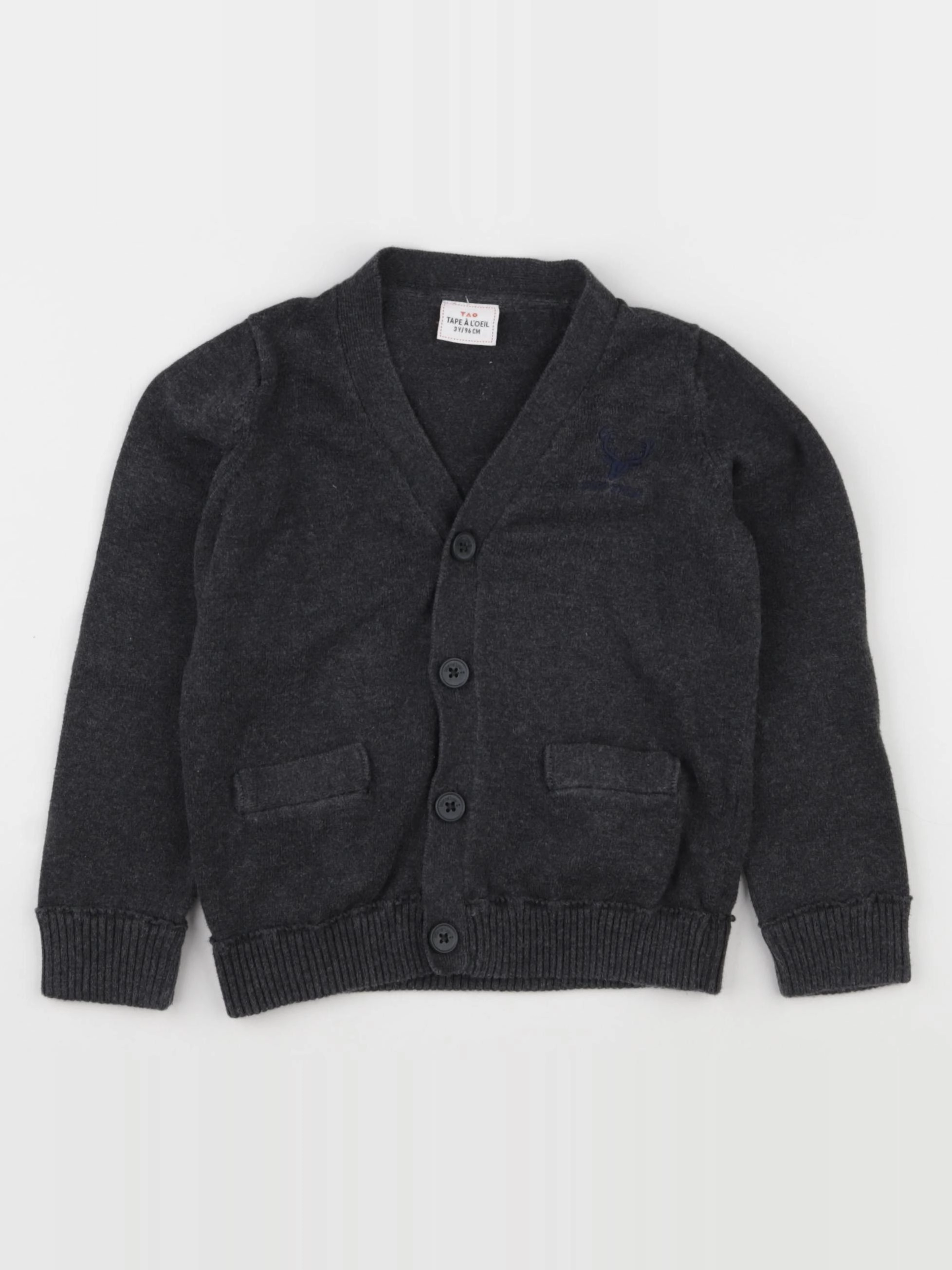 Tape à l'oeil - gilet gris - 3 ans