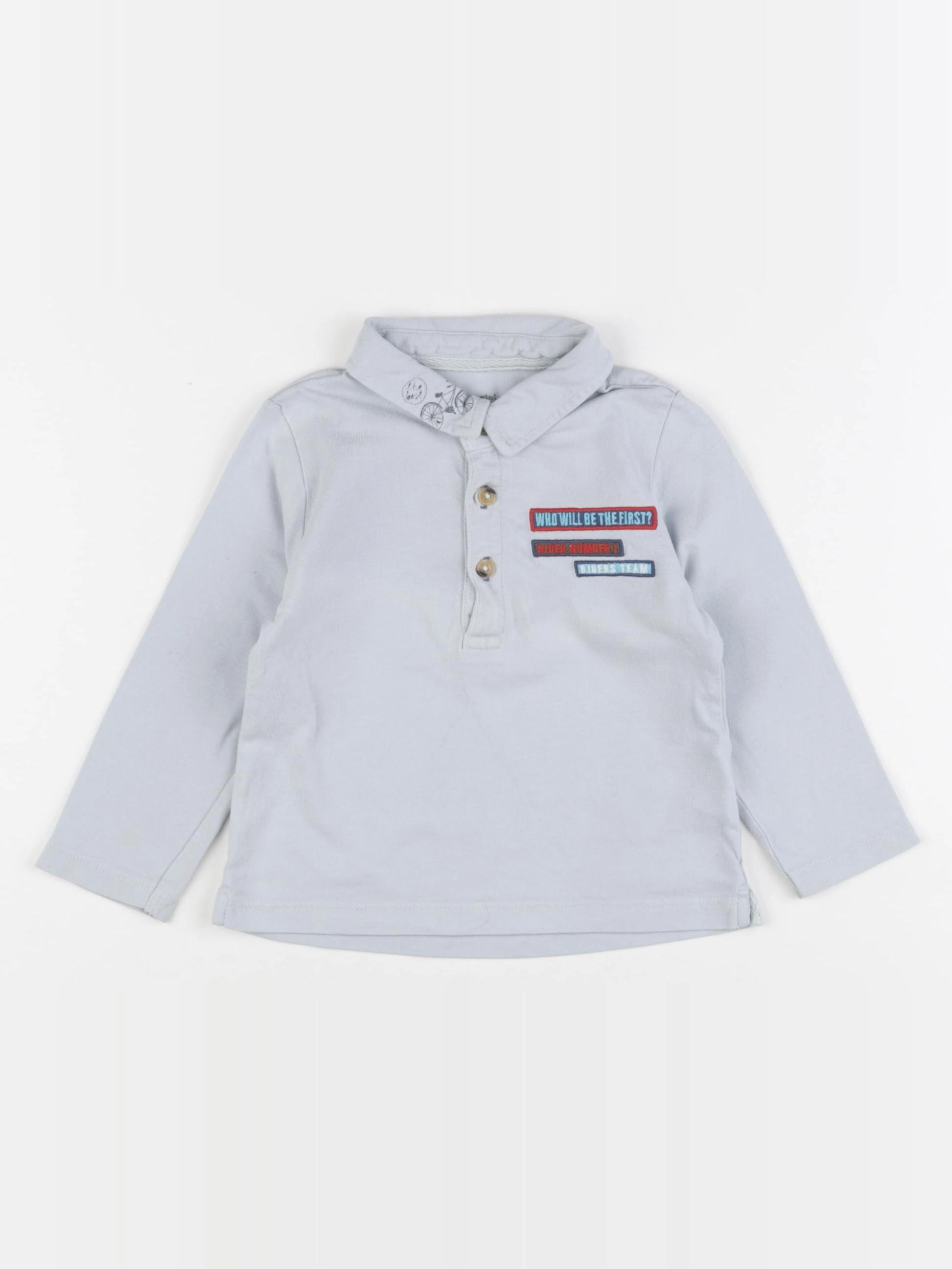 Vertbaudet - polo bleu - 18 mois