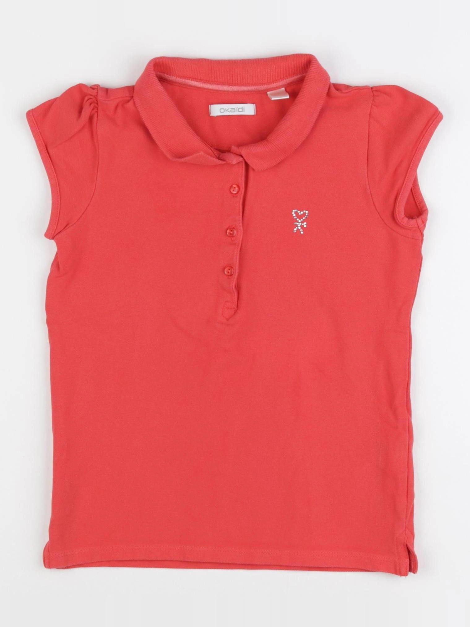 Okaidi - polo rouge - 8 ans