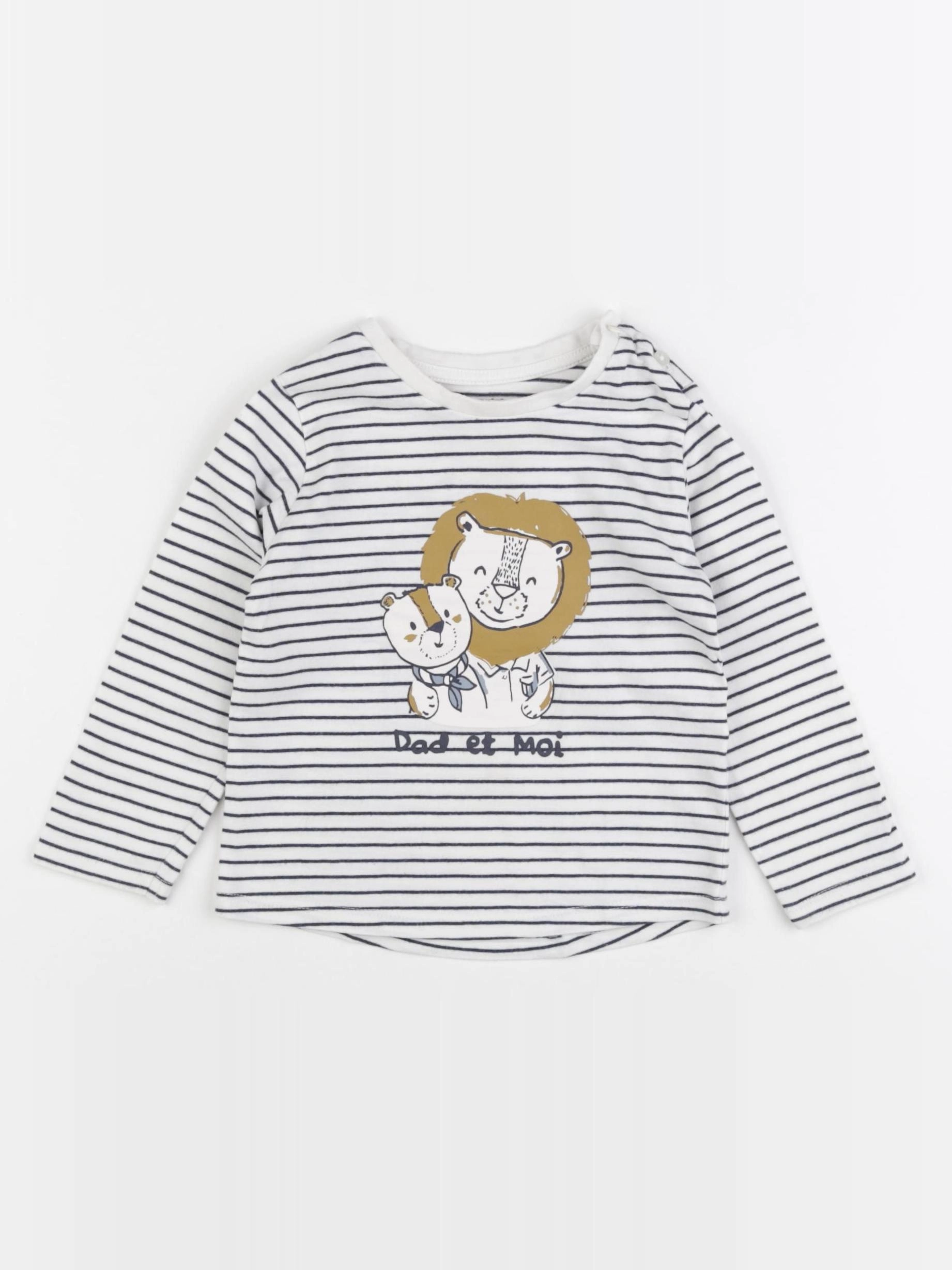 Vertbaudet - tee-shirt bleu - 18 mois