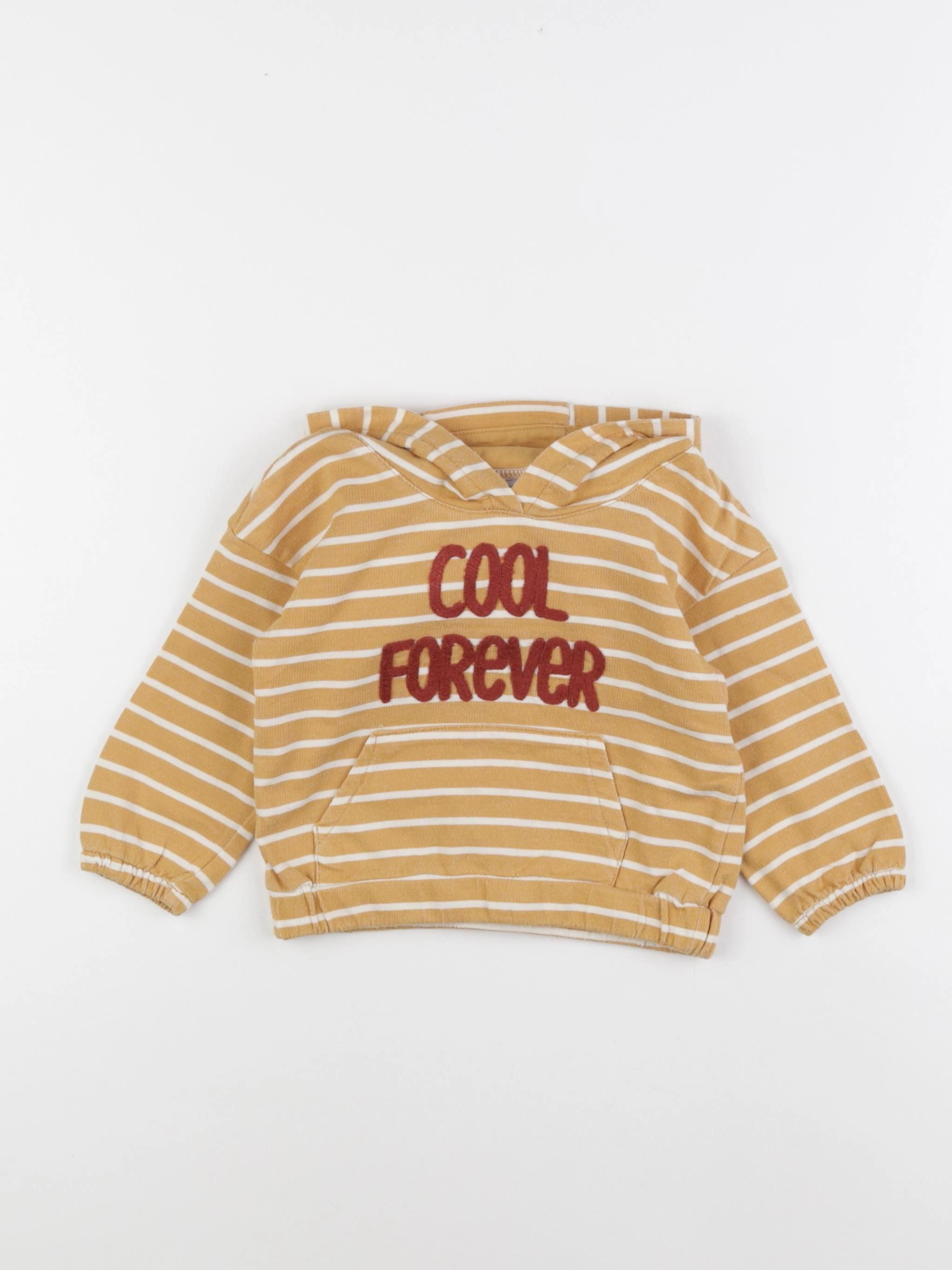 Vertbaudet - sweat jaune - 18 mois