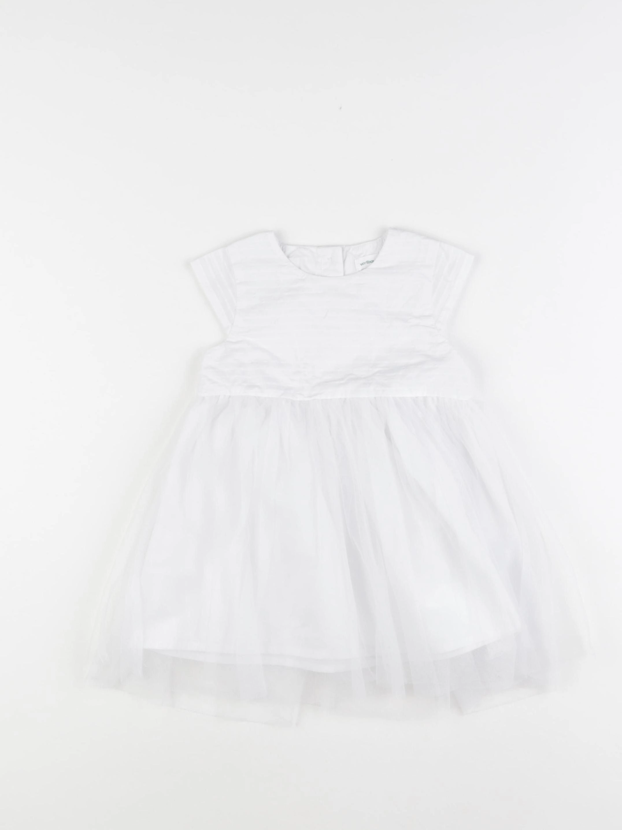 Vertbaudet - robe blanc - 18 mois