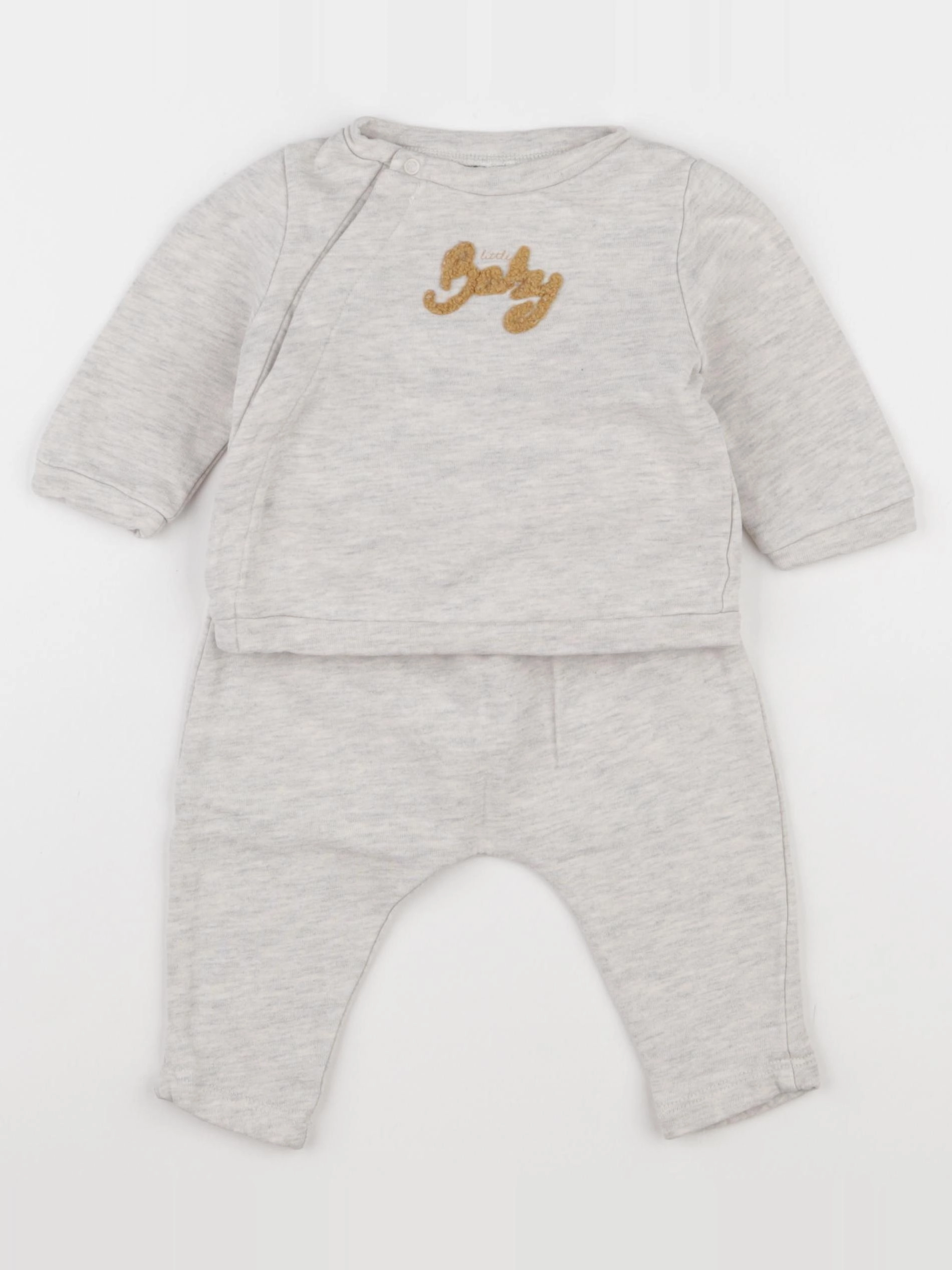 Vertbaudet - ensemble beige - 3 mois