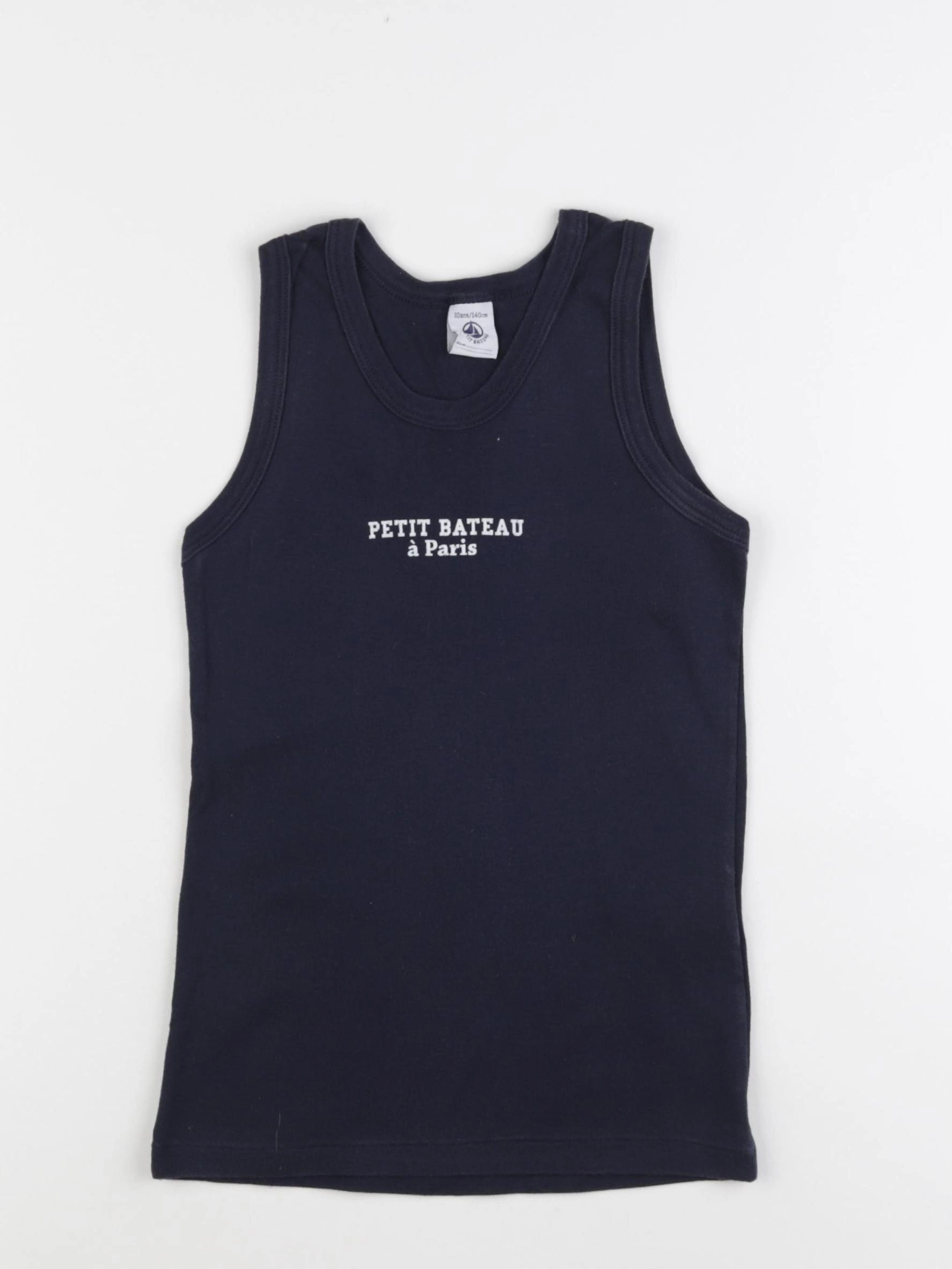 Petit Bateau - débardeur bleu - 10 ans