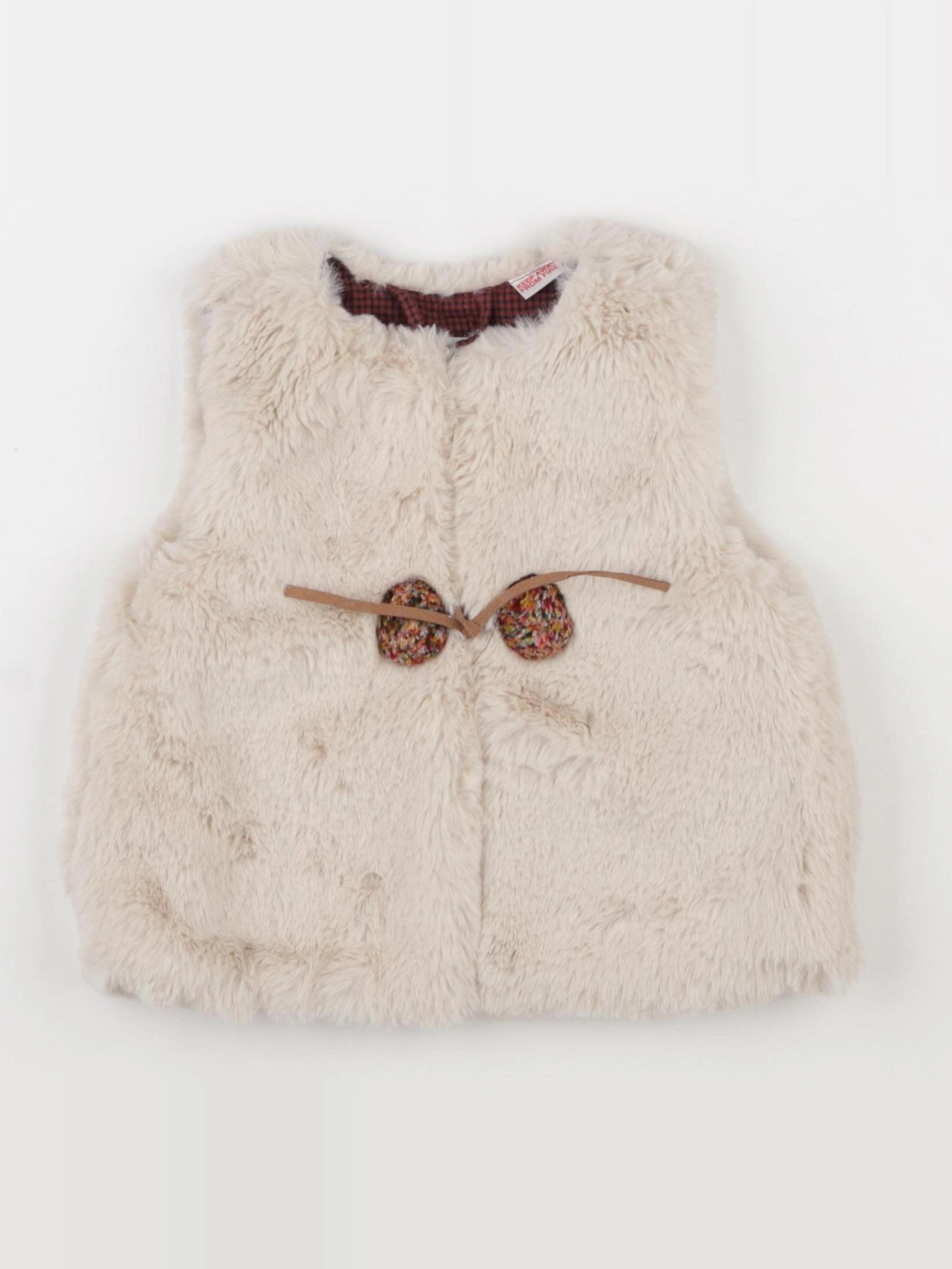 Zara - gilet beige - 6/9 mois