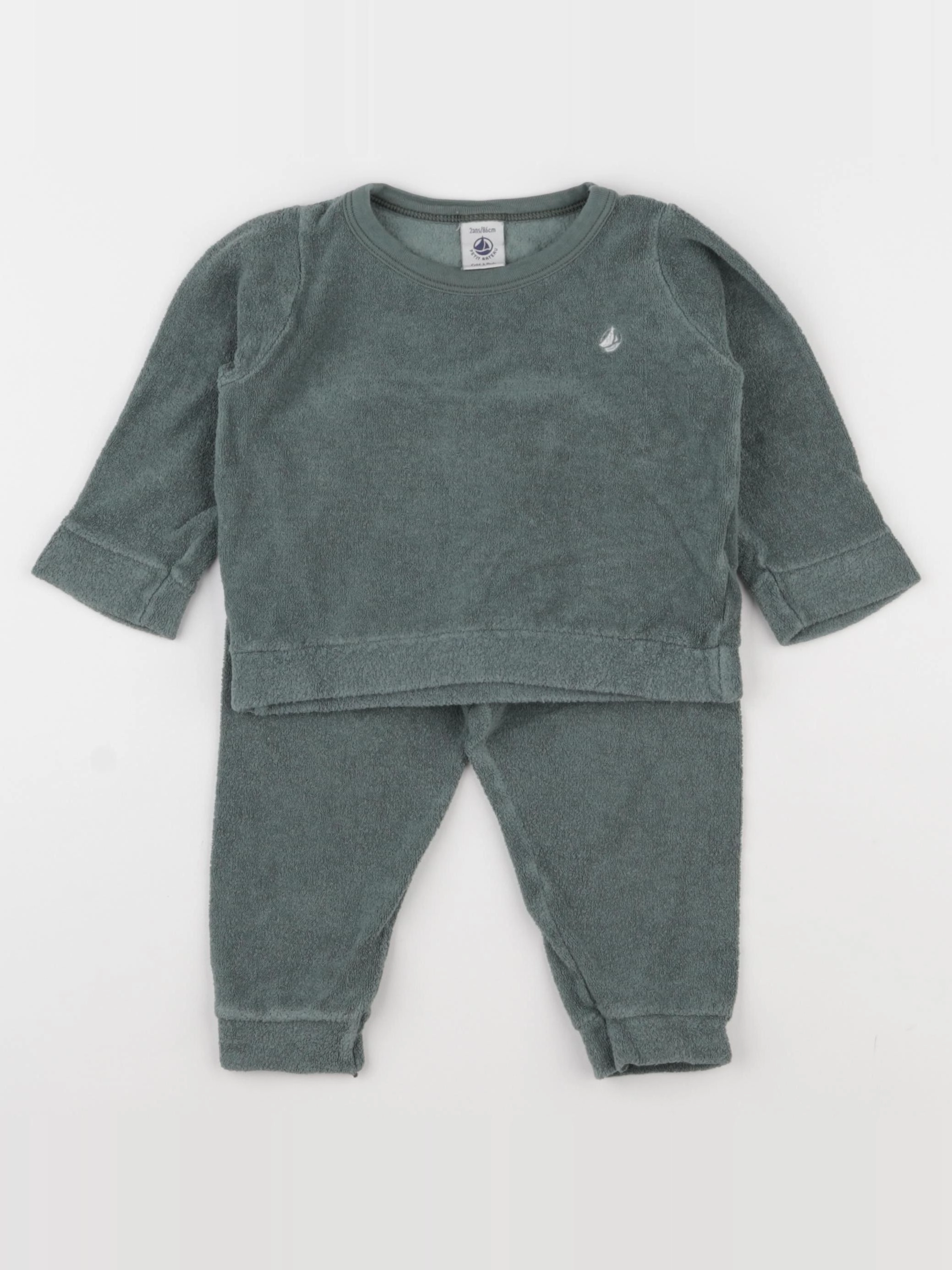 Petit Bateau - ensemble bleu - 2 ans