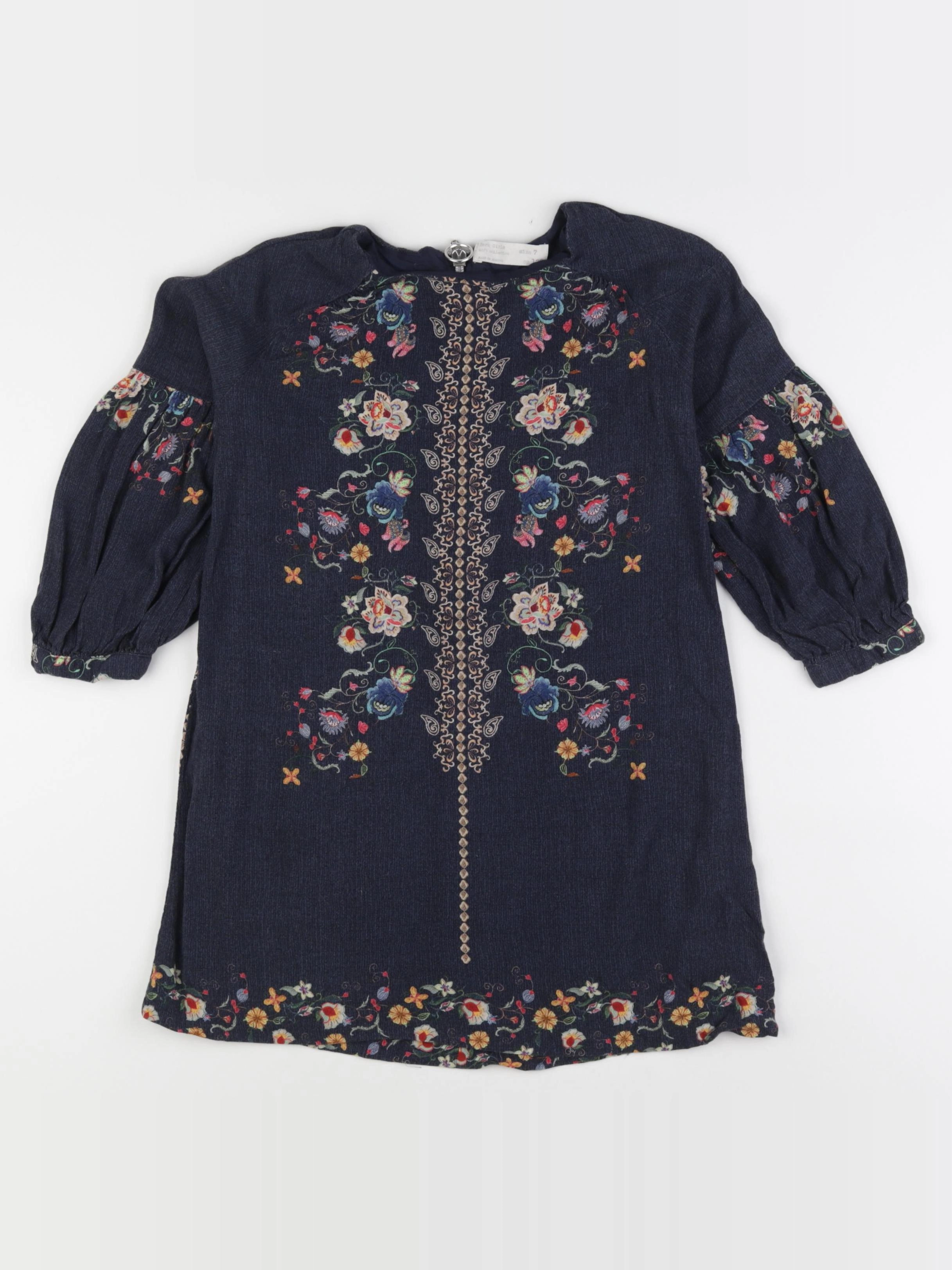 Zara - robe bleu - 7 ans
