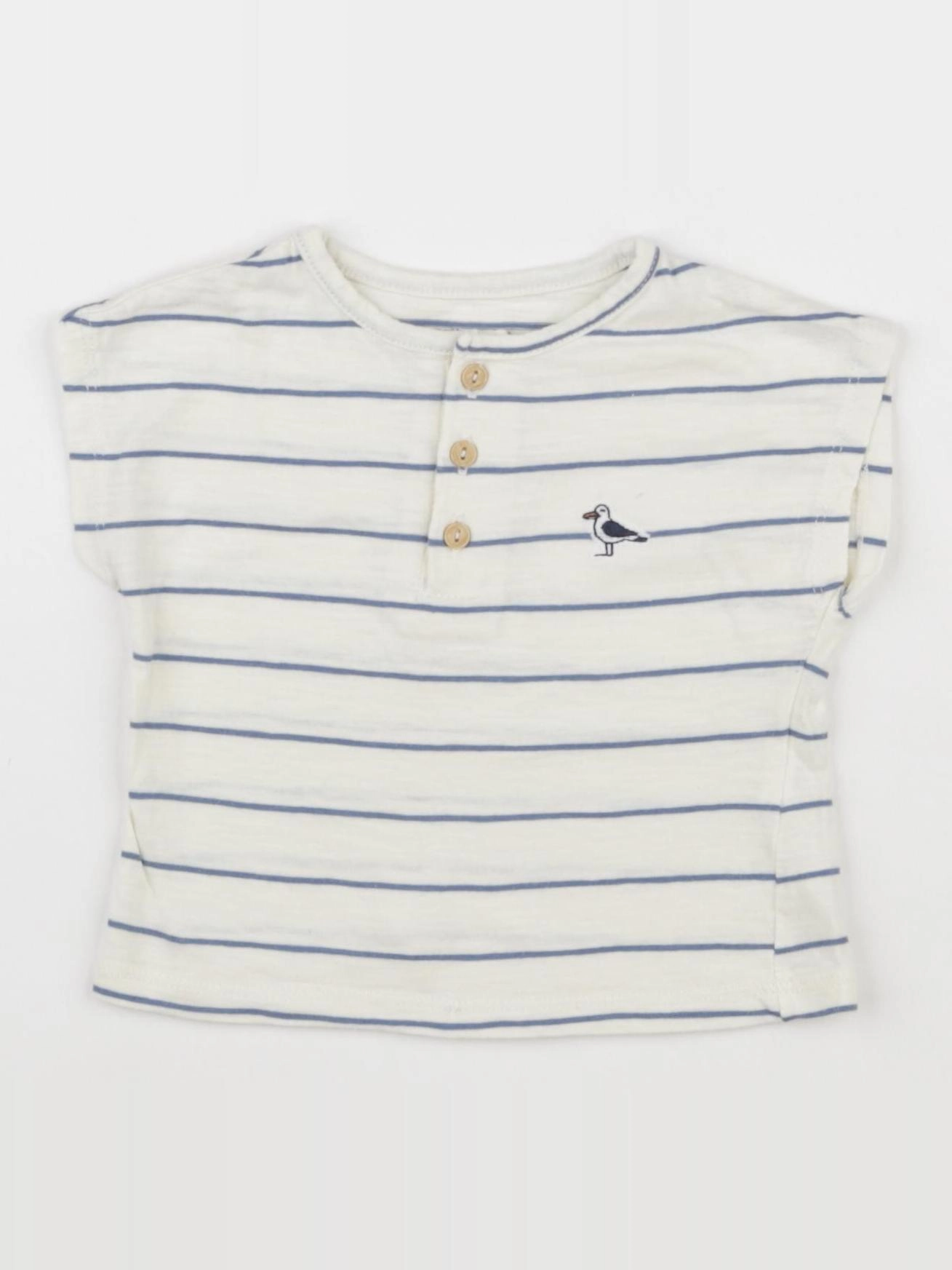 Vertbaudet - tee-shirt beige - 6 mois