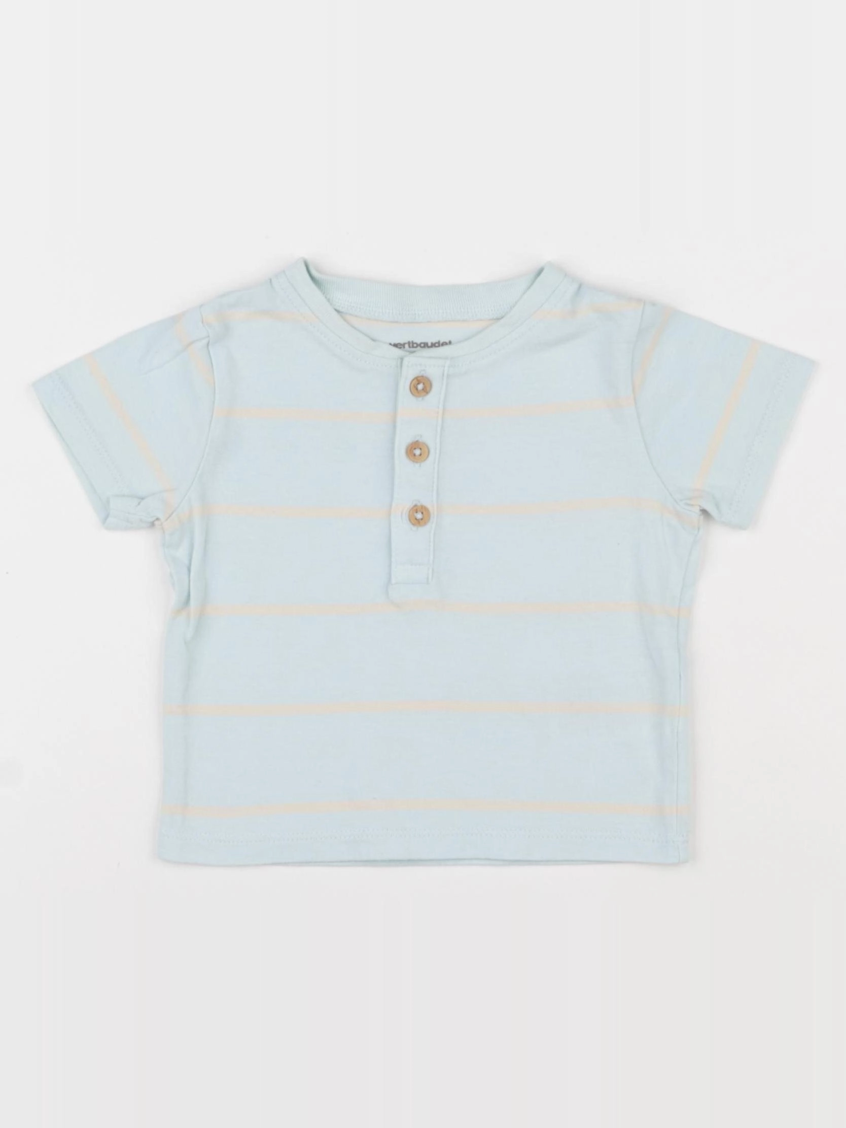 Vertbaudet - tee-shirt bleu - 9 mois